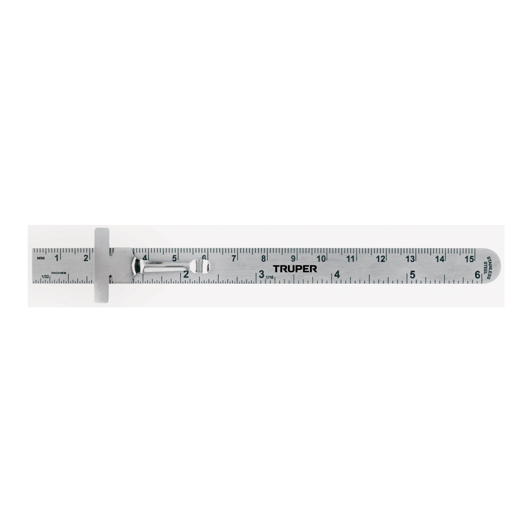 Regla 15 cm de acero inoxidable de bolsillo, Truper