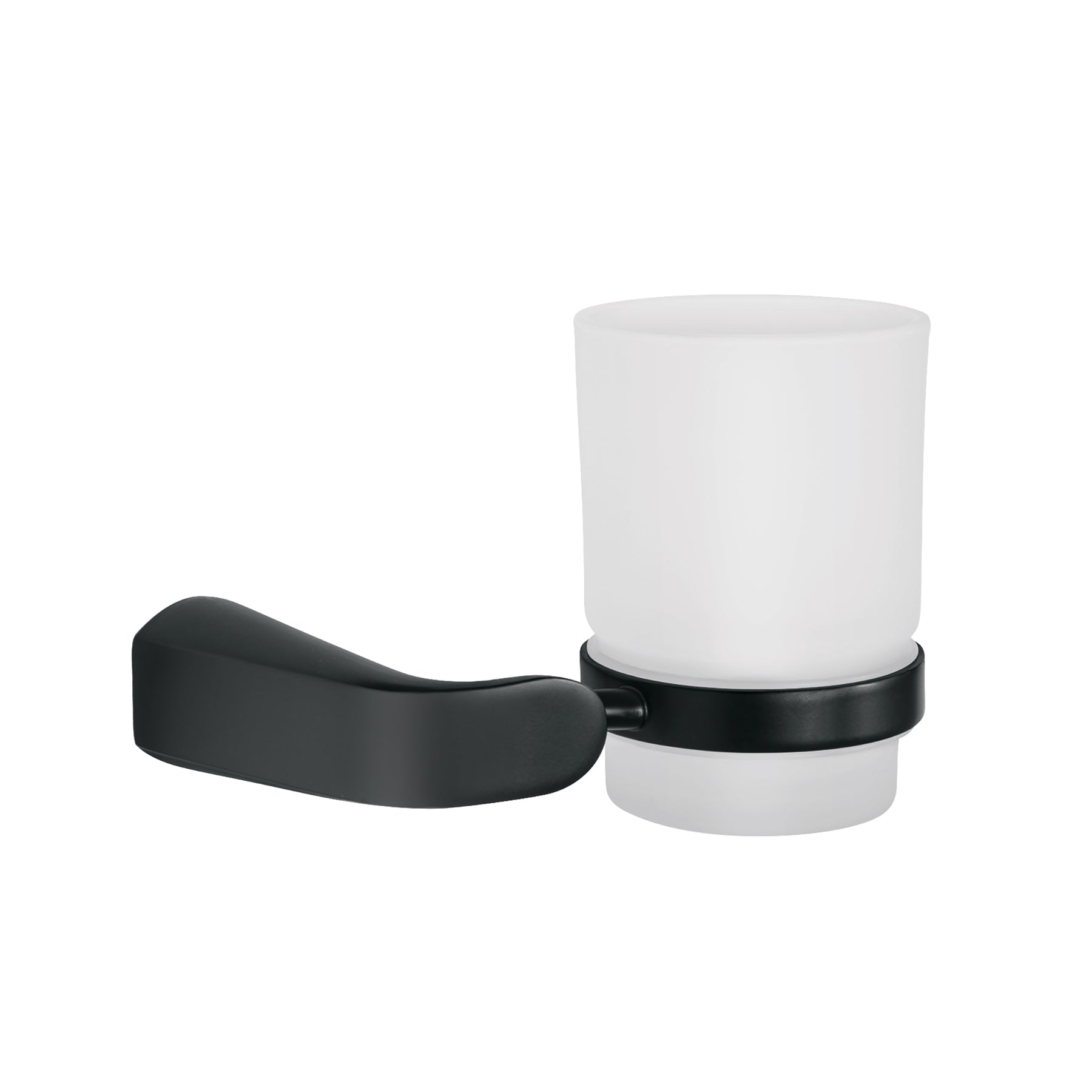Portavaso cepillero con vaso de vidrio, negro RIVIERA, Foset, RIA-71M, 44287
