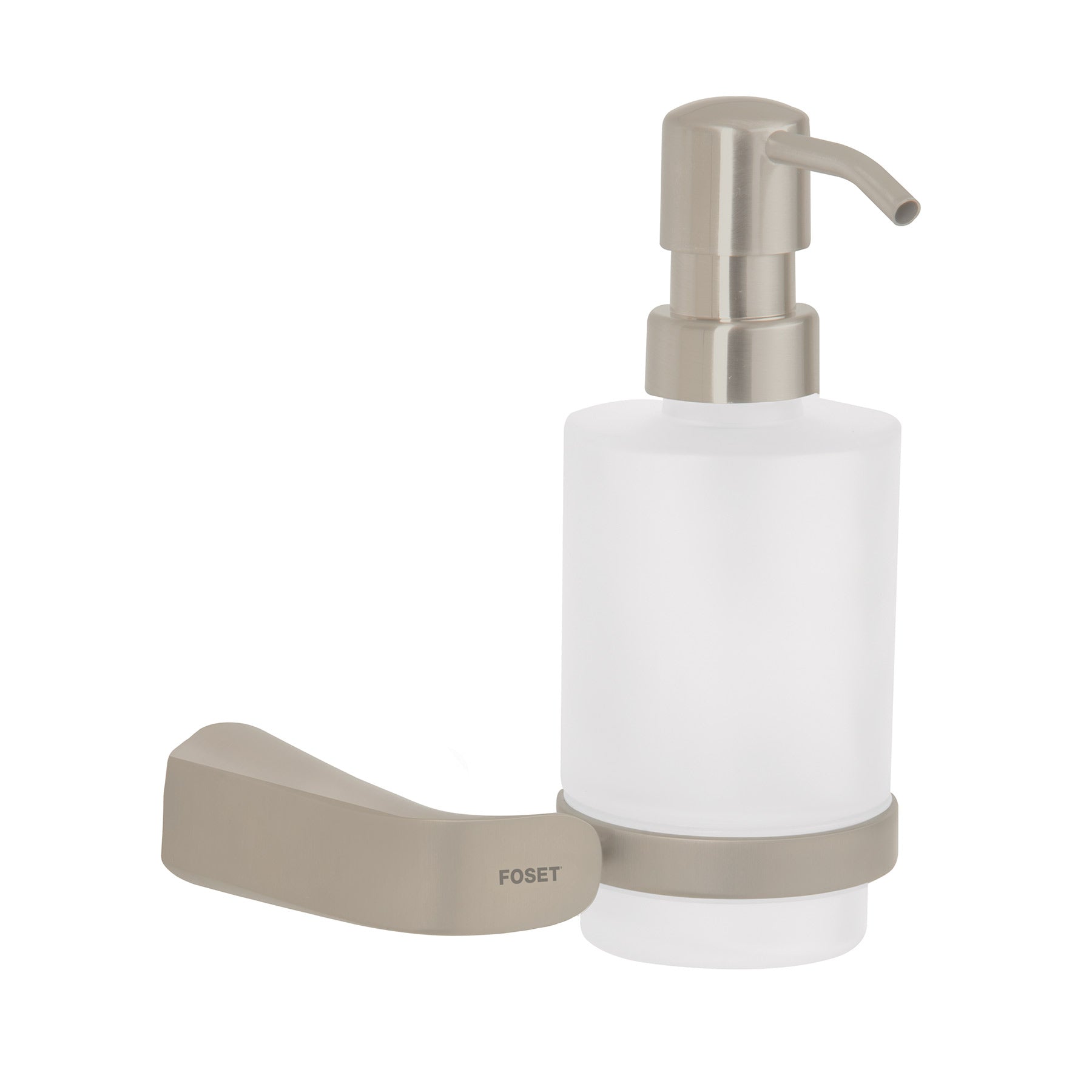 Dispensador de jabón a pared de latón satinado, RIVIERA, Foset, RIA-75N, 45227