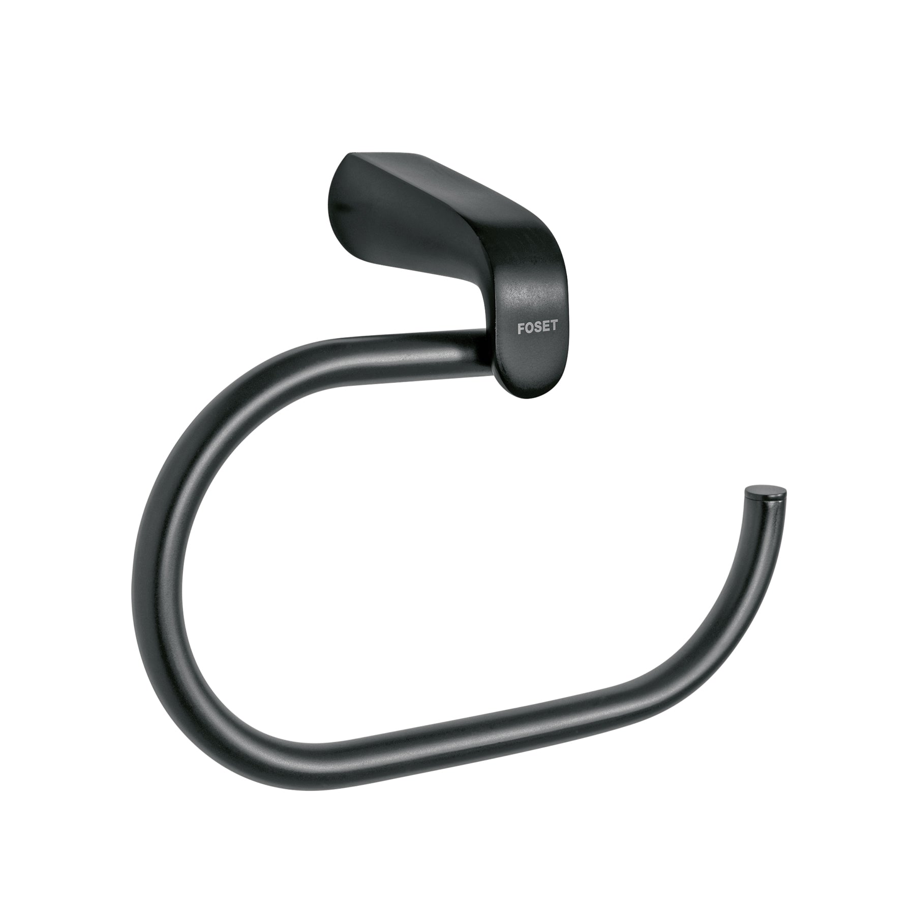 Toallero argolla, negro, FOSET RIVIERA