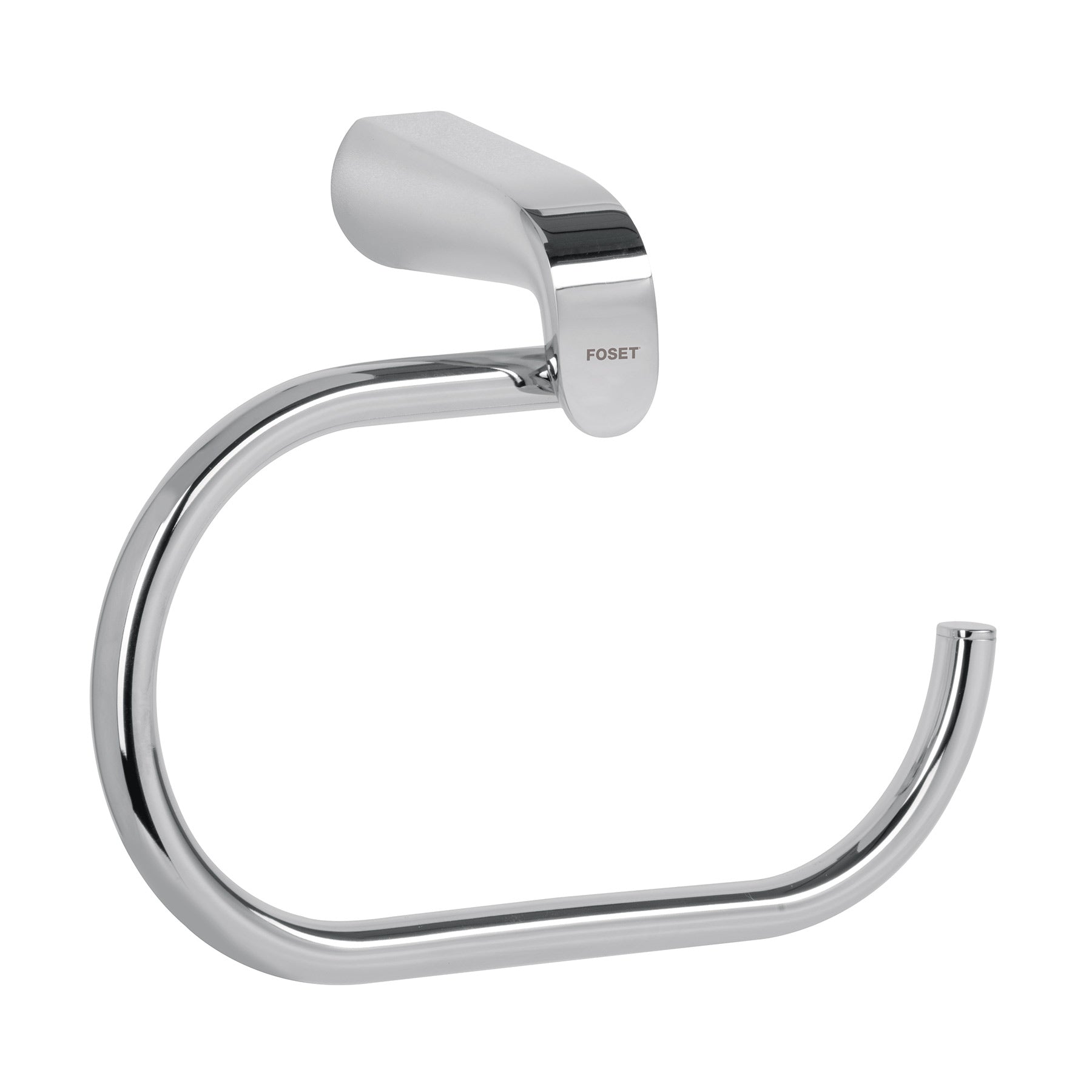 Toallero argolla de latón en acabado cromo, Foset Riviera