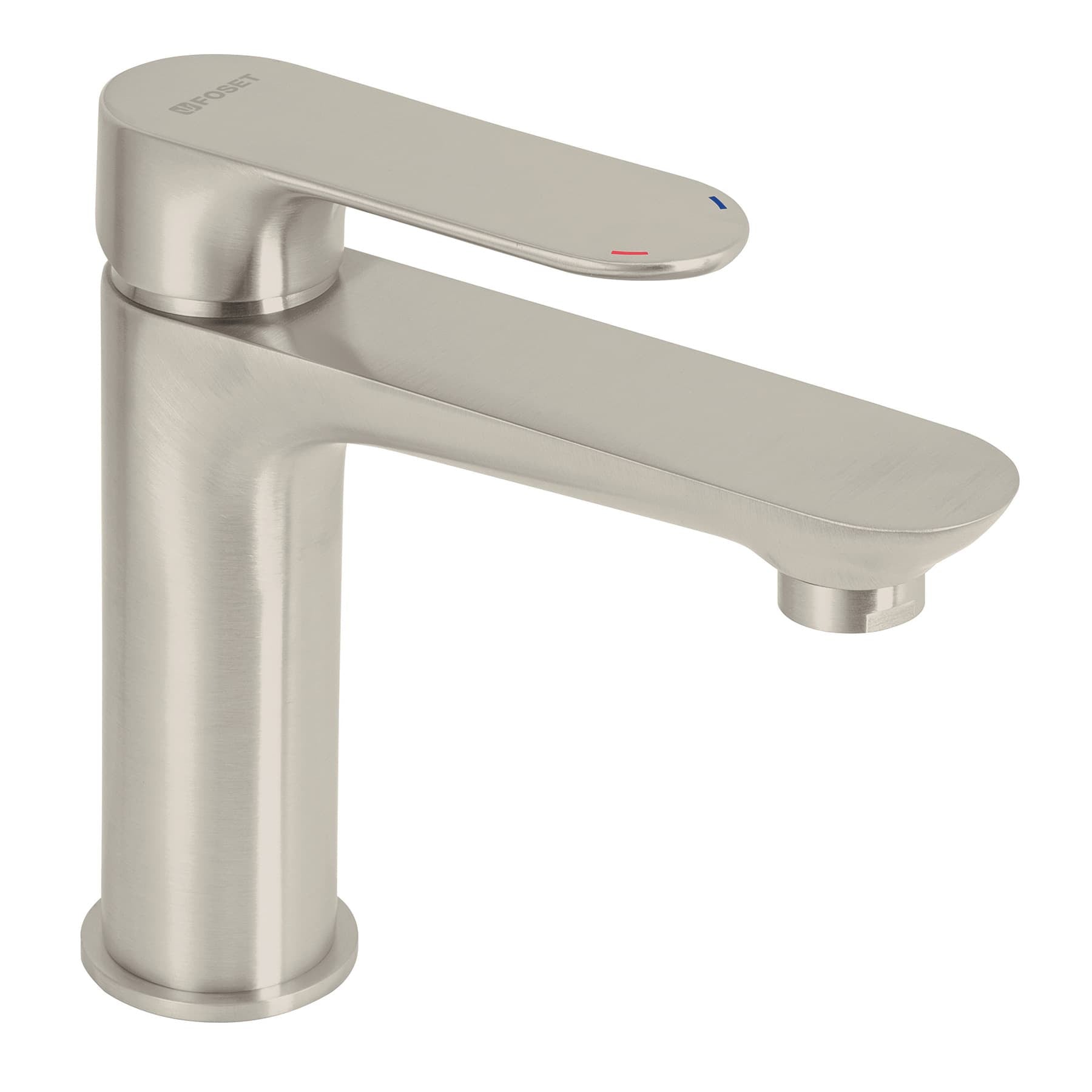 Monomando corto para lavabo, satín, Foset RIVIERA
