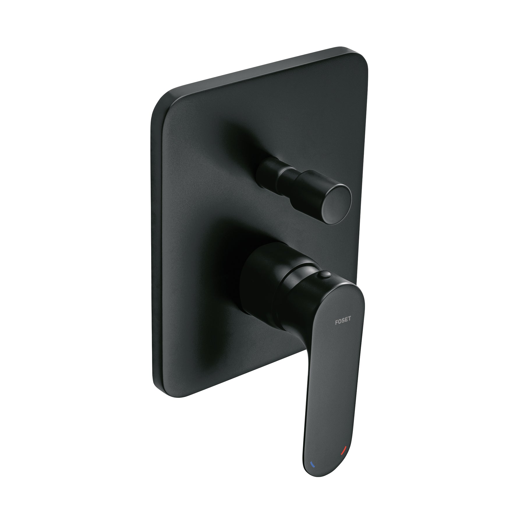 Monomando para regadera con desviador, negro, FOSET RIVIERA