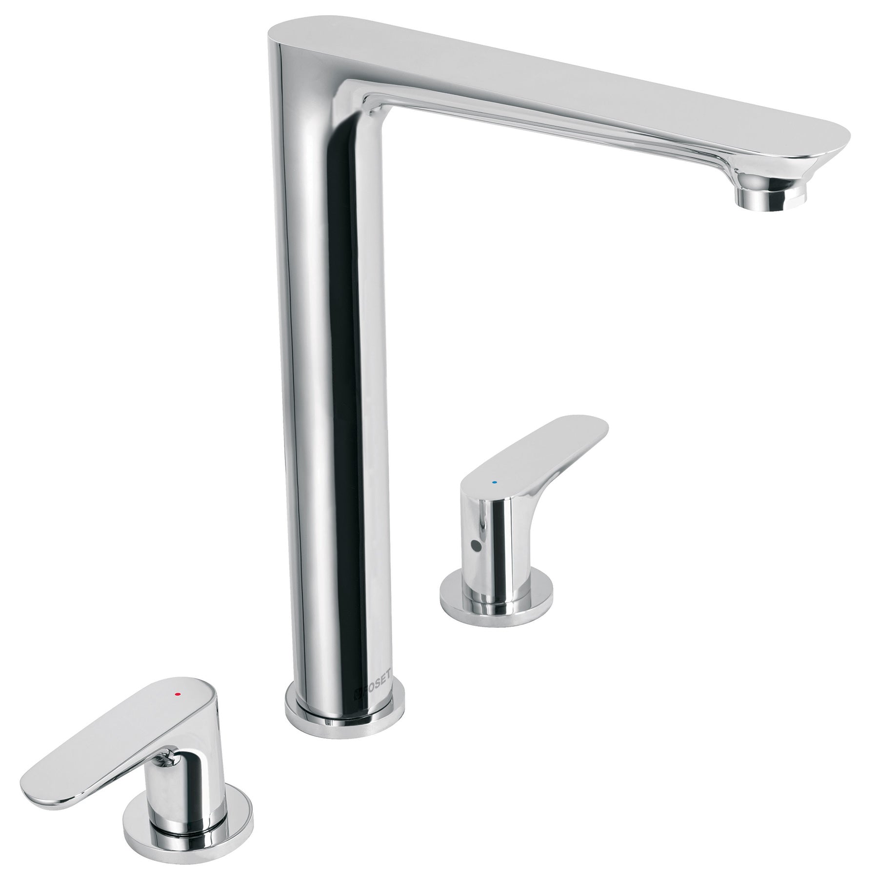 Mezcladora cuello alto para fregadero, cromo, Foset RIVIERA