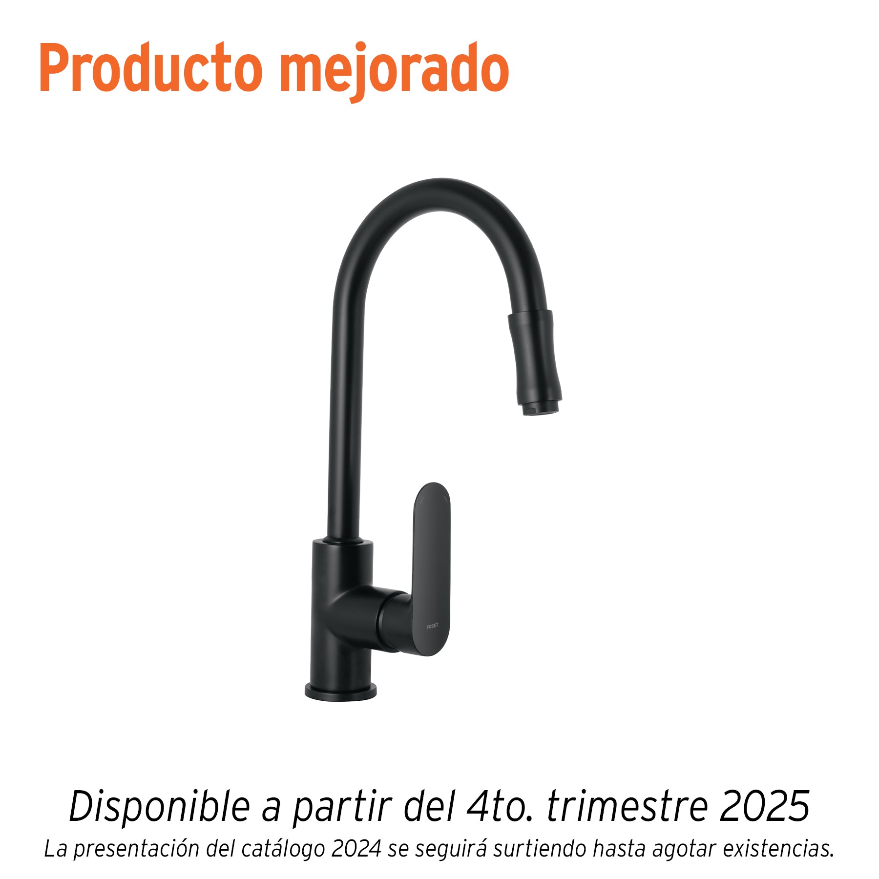 Monomando retráctil para fregadero, negro RIVIERA, Foset, RIM-82M, 44104