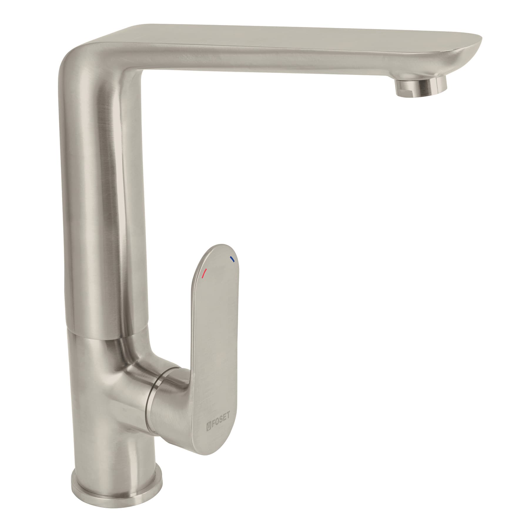 Monomando cuello alto para fregadero, satín RIVIERA, Foset, RIM-83N, 45182