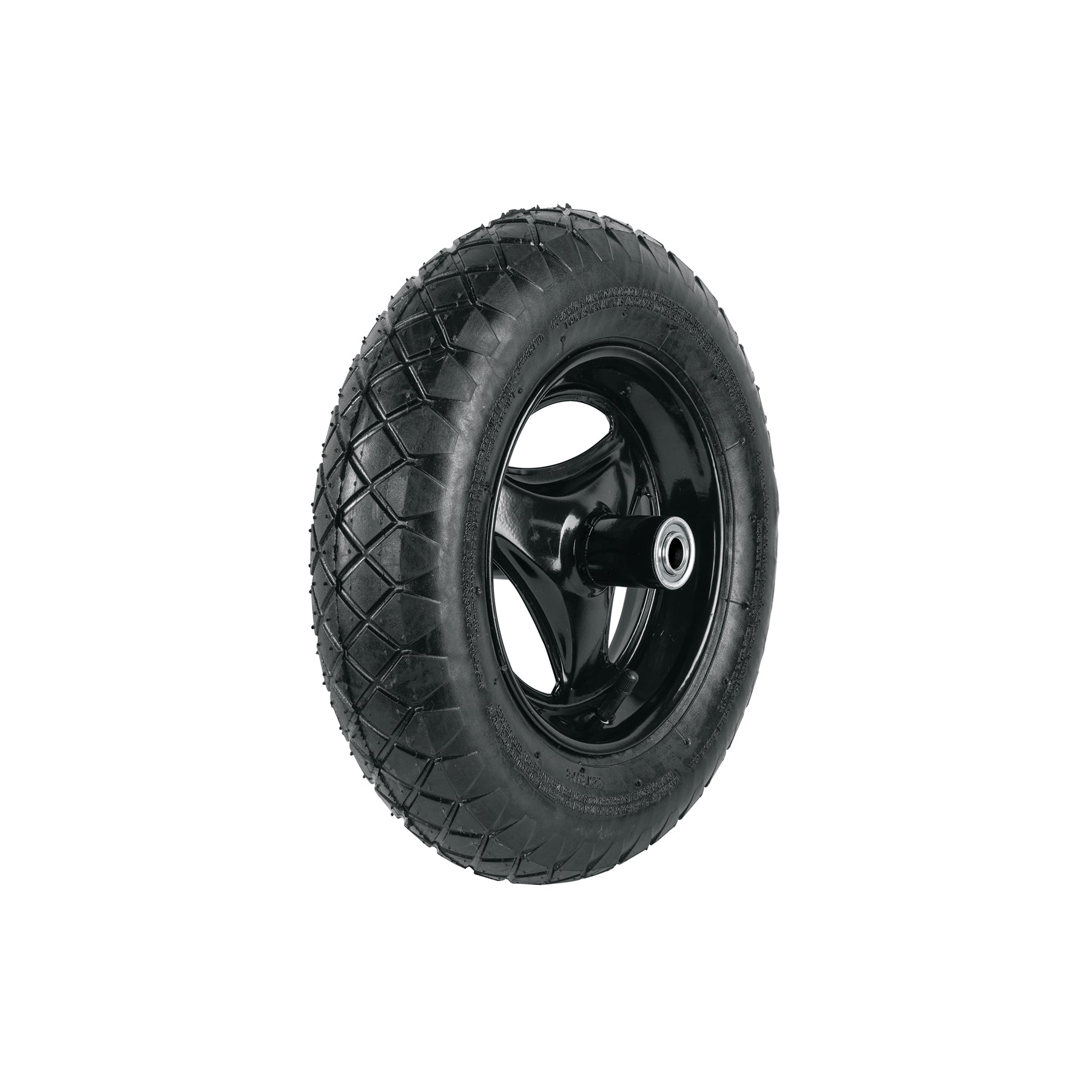 Llanta completa neumática 14", incluye eje y baleros, Pretul, RN-P, 25006