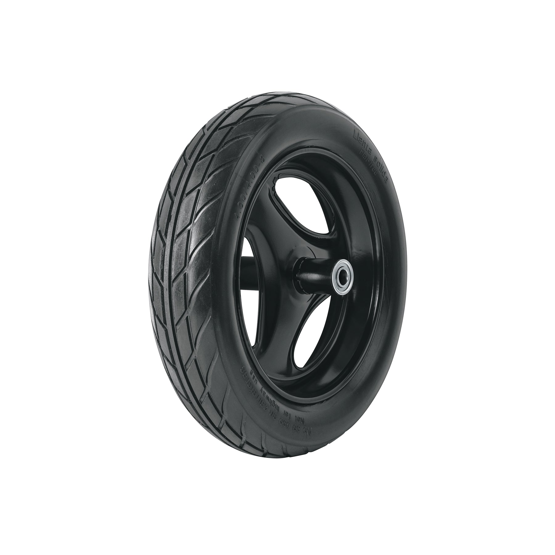Llanta completa imponchable 16", incluye eje y baleros