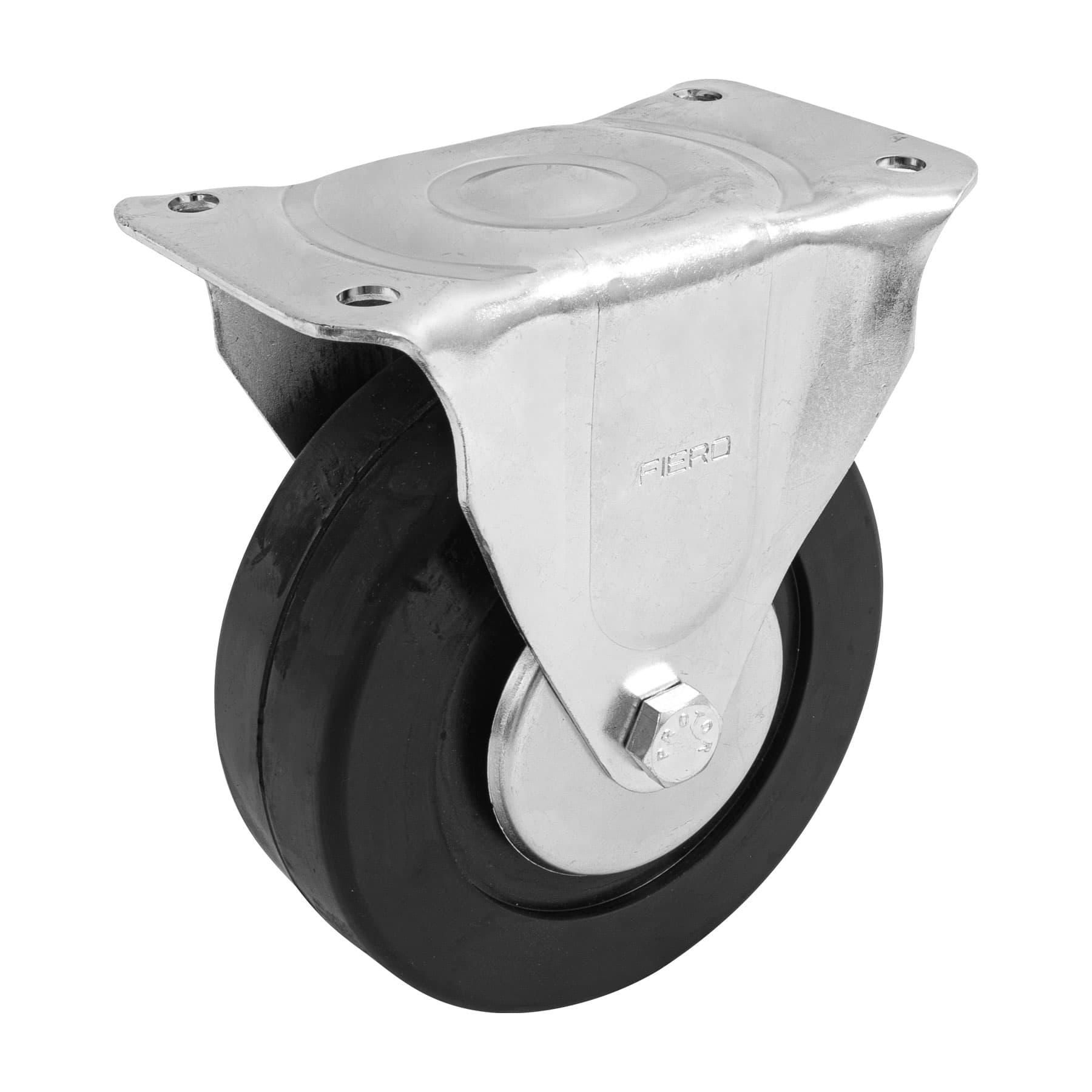 Rodaja hule 6", placa fija con balero, carga 150 kg, Fiero