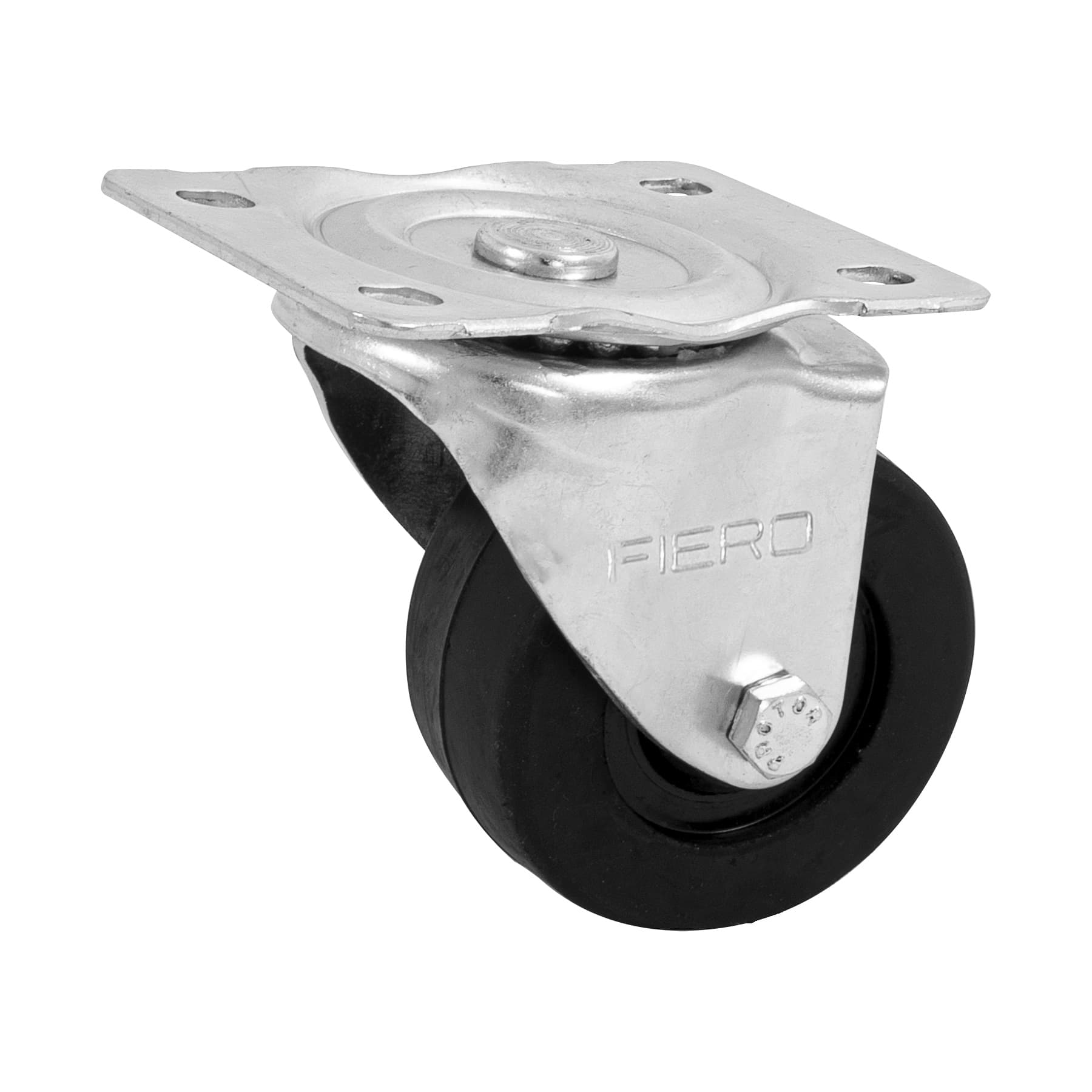 Rodaja hule 3", placa giratoria con buje, carga 60kg, Fiero