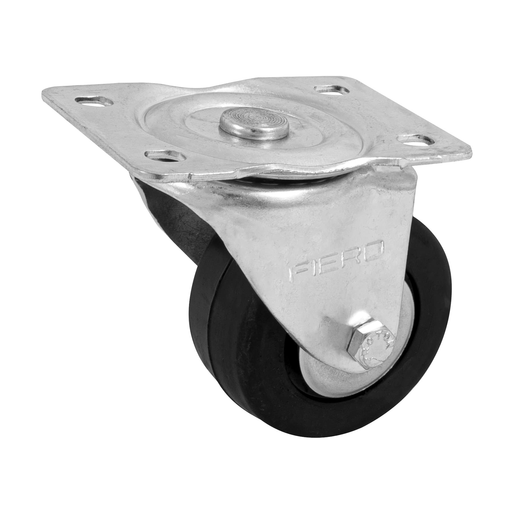 Rodaja hule 3", placa giratoria con balero, carga 60kg, Fiero