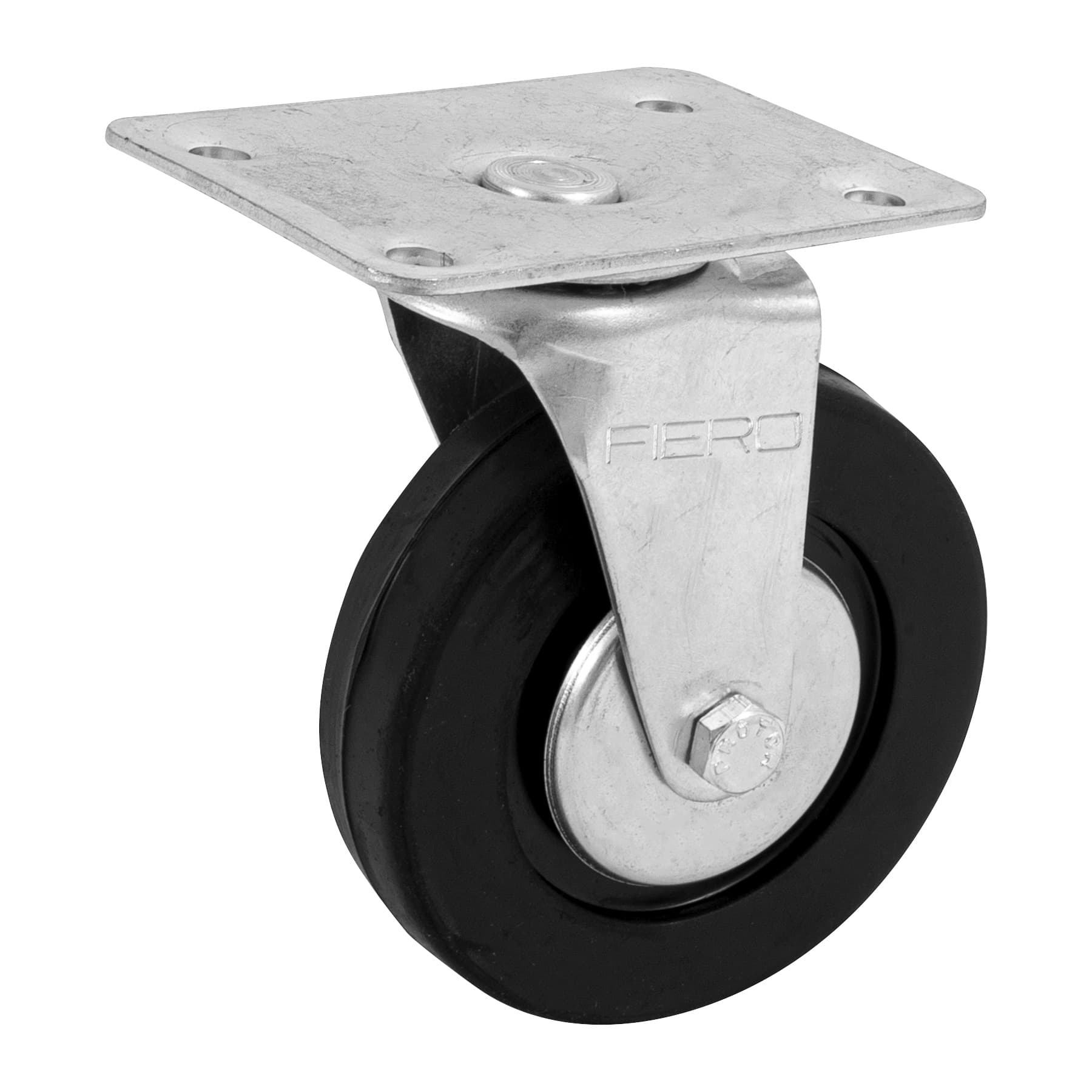 Rodaja hule 4", placa giratoria con balero, carga 50kg, Fiero