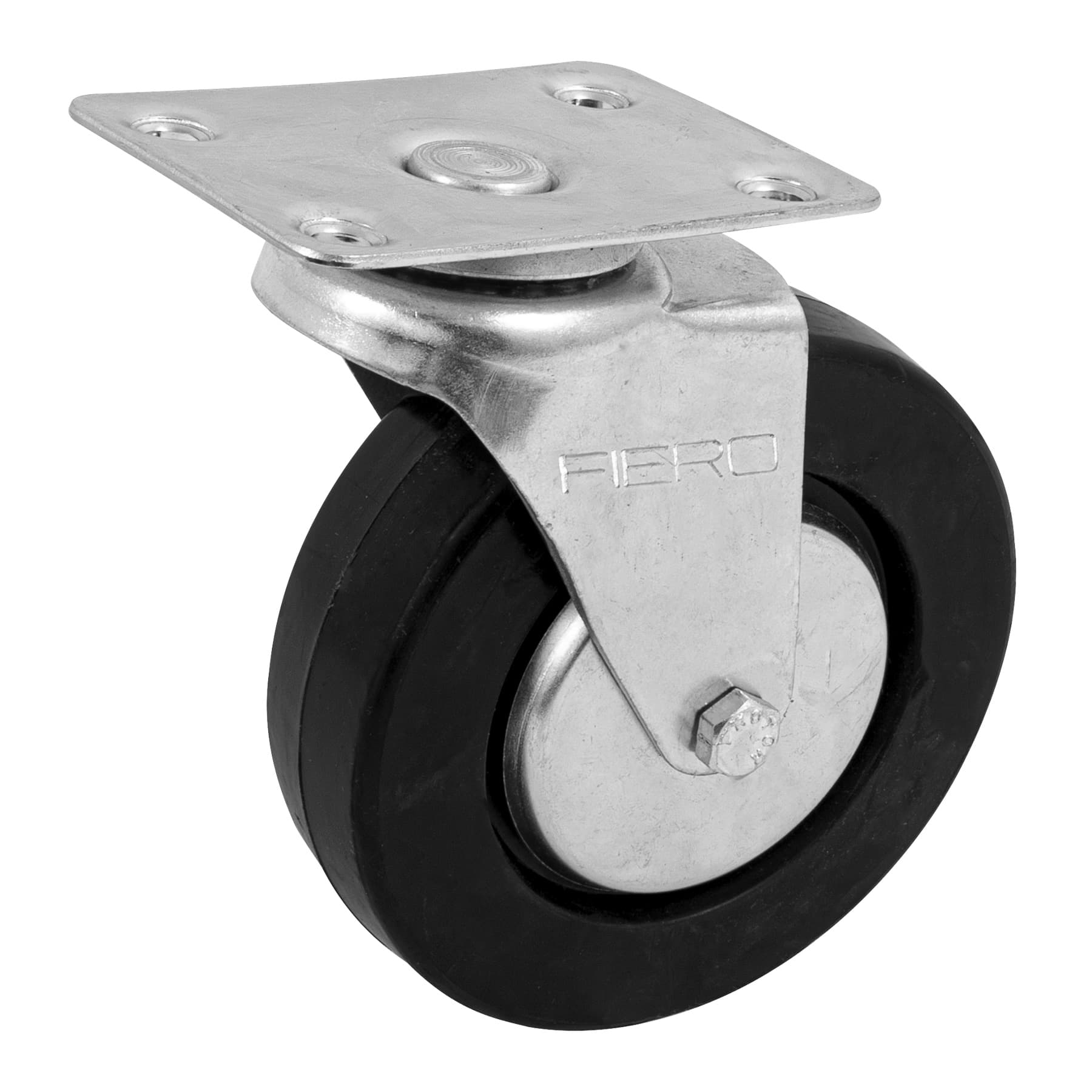 Rodaja hule 5", placa giratoria con balero, carga 60kg, Fiero