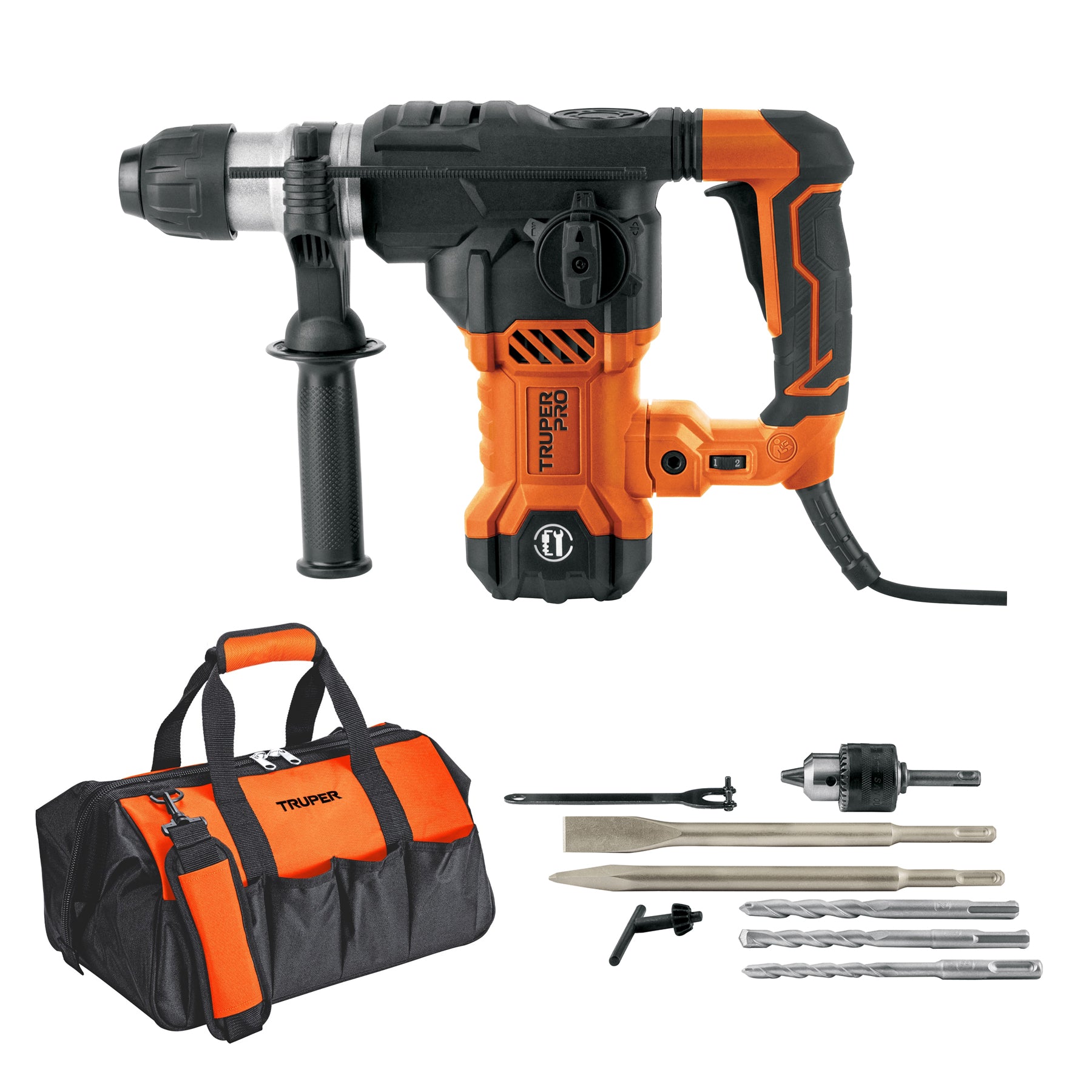 Rotomartillo SDS Plus 6 Joules, 1500W, Truper PRO