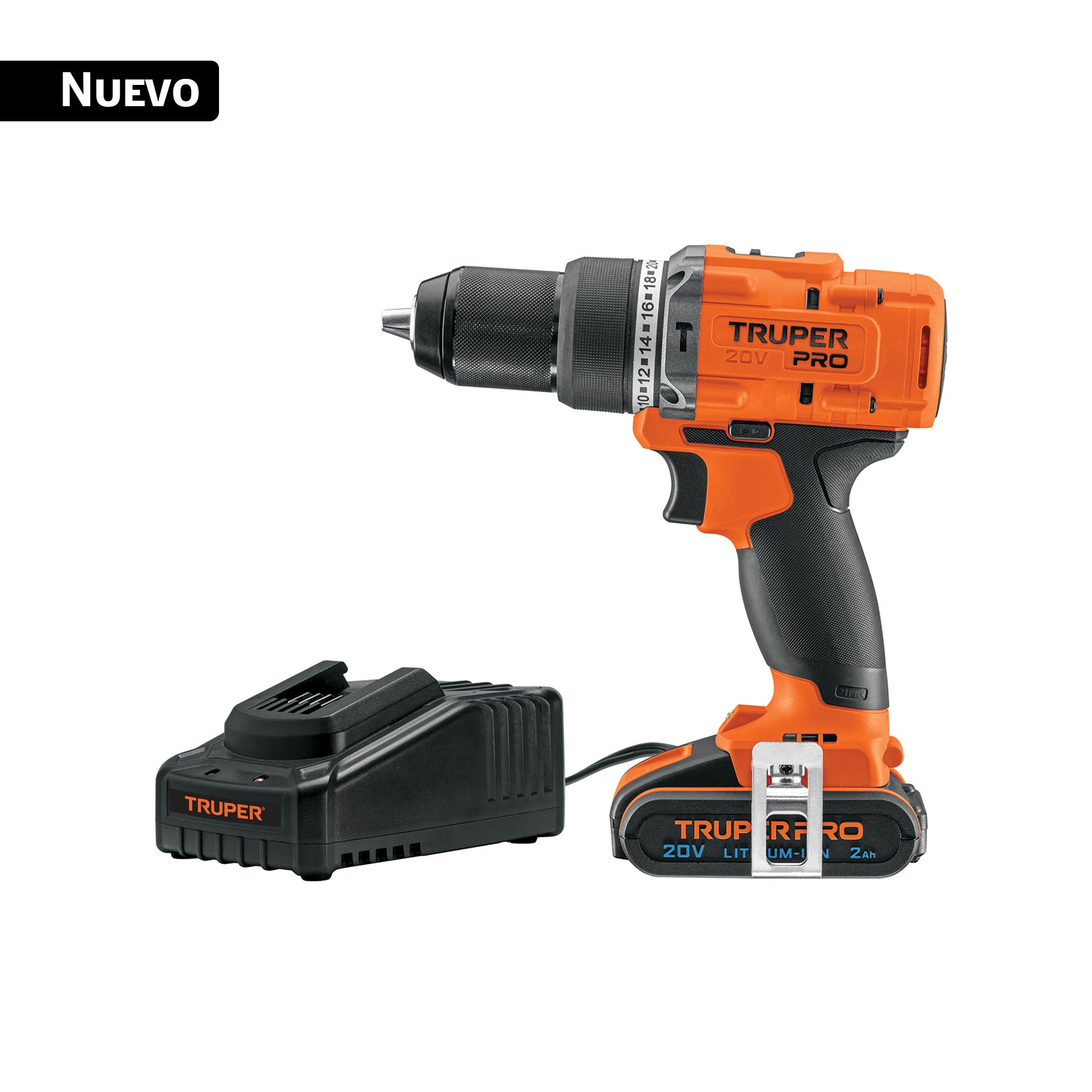 Rotomartillo inalámbrico 1/2", 20V, 1 batería 2Ah, PRO