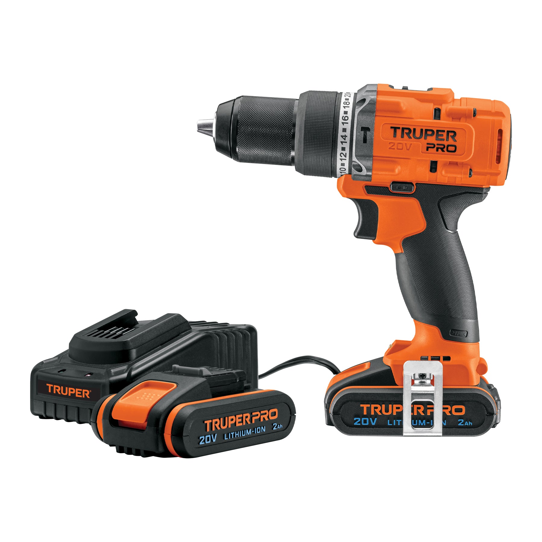 Rotomartillo 1/2", 20V, 2 baterías 2Ah, PRO