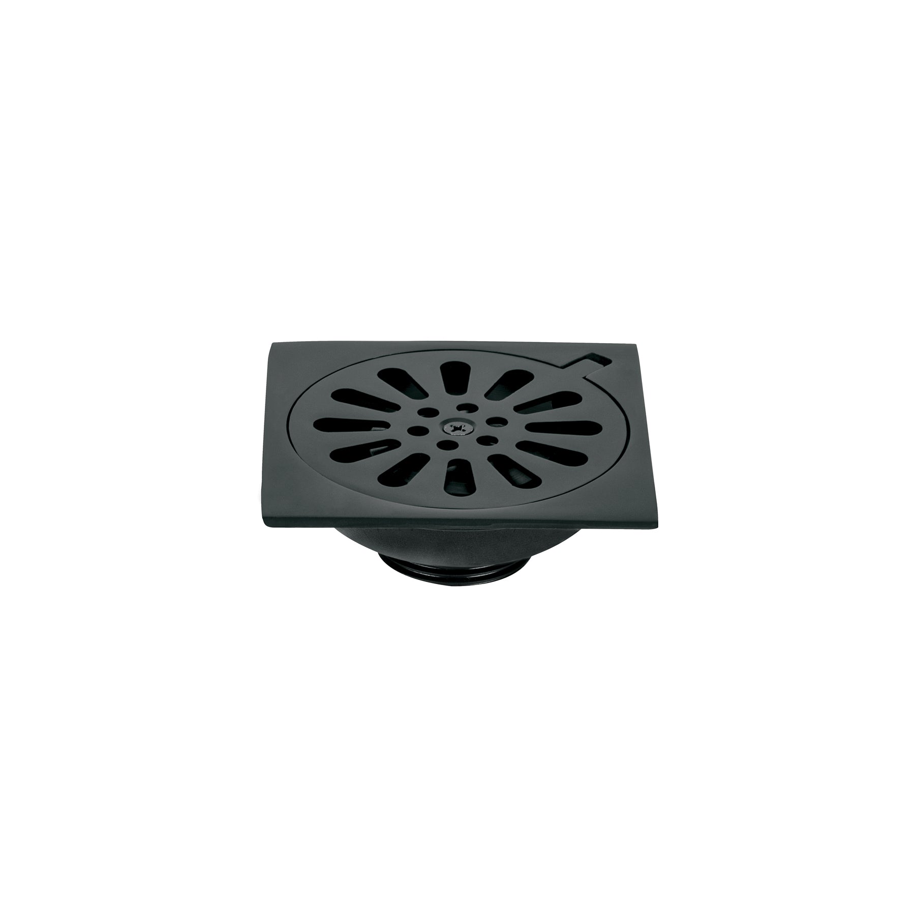Resumidero cuadrado 4 x 4", latón, negro AQUA, Foset, RS-604M, 46596