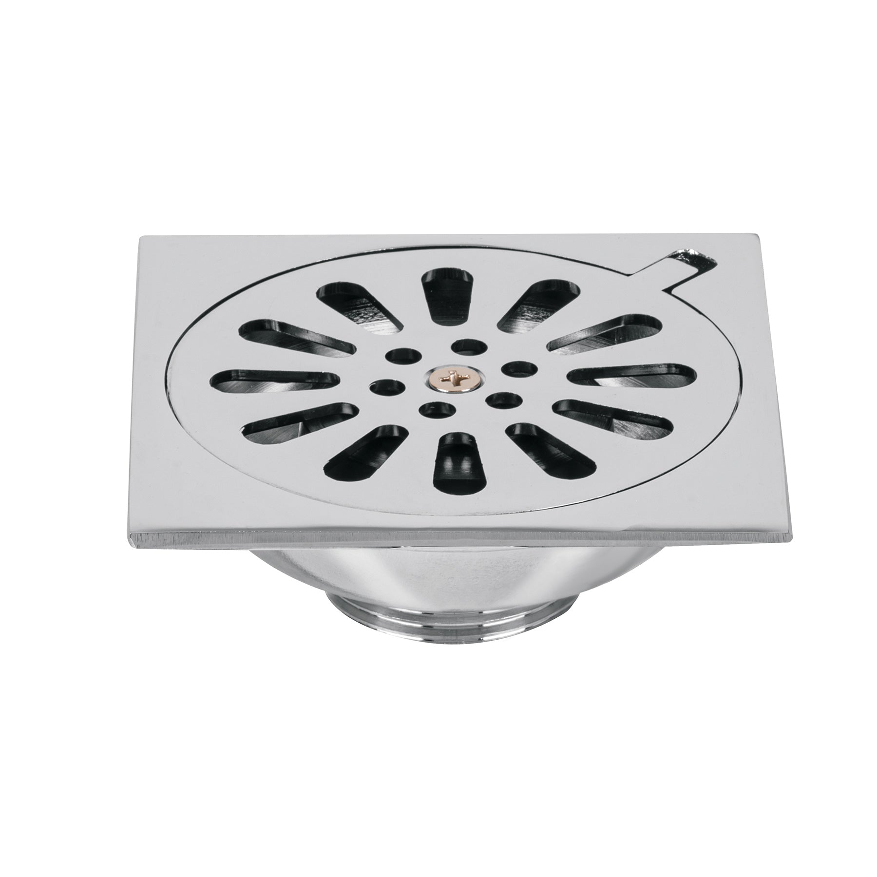 Resumidero cuadrado de latón 4" x 4", Foset