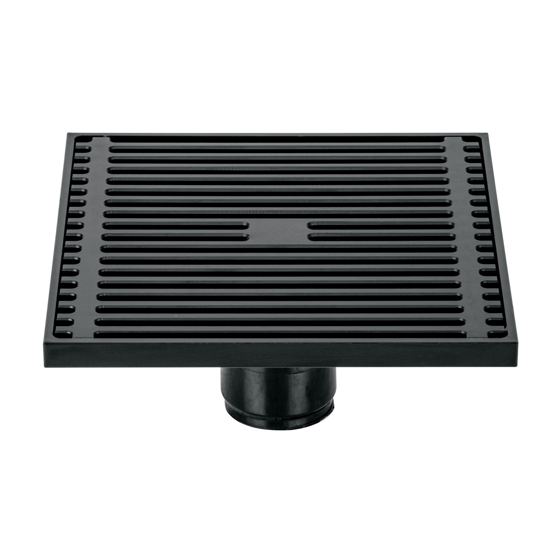 Resumidero cuadrado 6"x 6", latón, negro, Foset Riviera