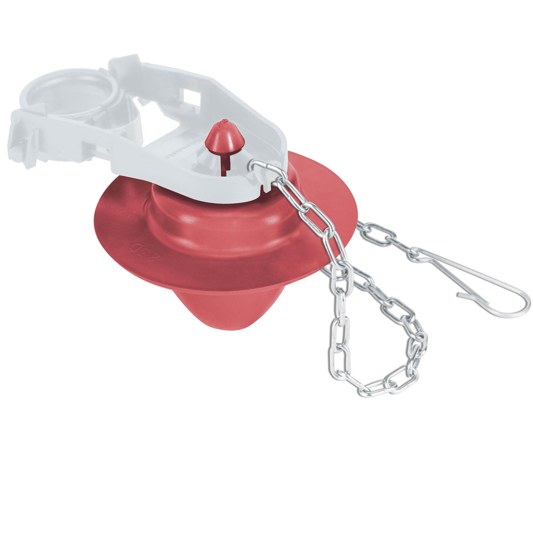 Sapo 2" para WC, silicona, marco rígido, cadena inoxidable Foset