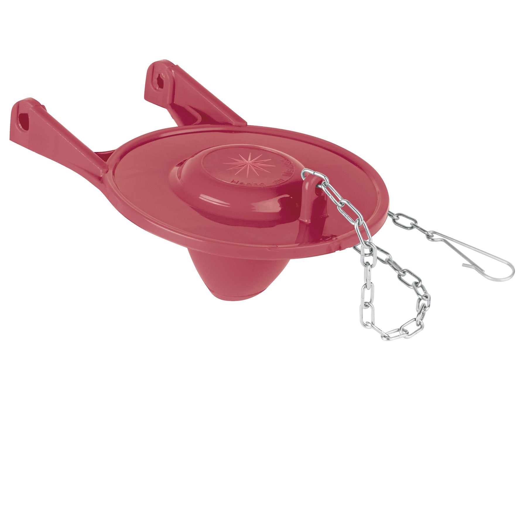 Sapo 3" para WC, silicona, rojo, cadena inoxidable Foset