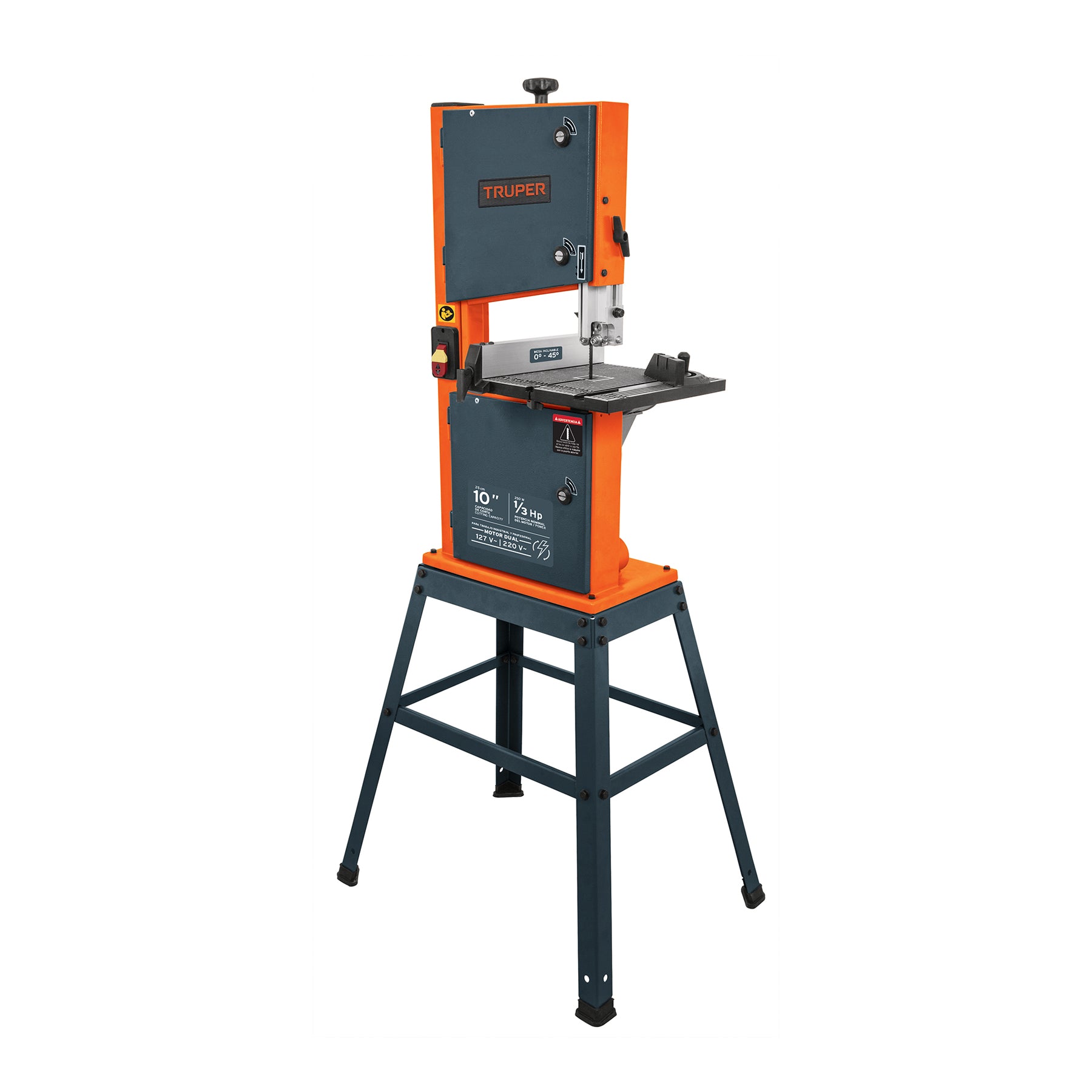 Sierra cinta 10", 1/3 HP (250 W), Truper