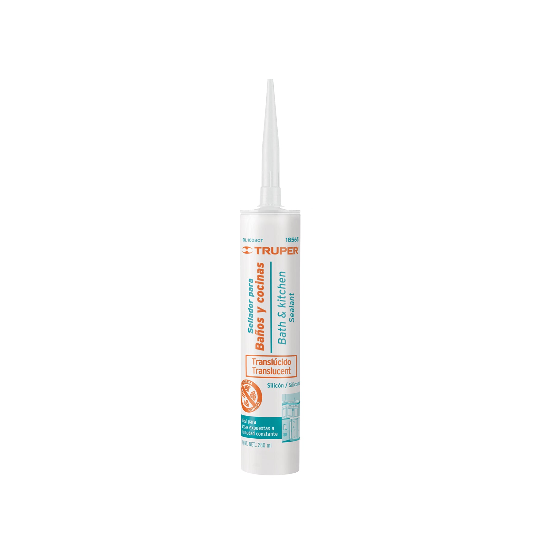 Sellador translúcido para baños y cocinas, 280 ml, Truper