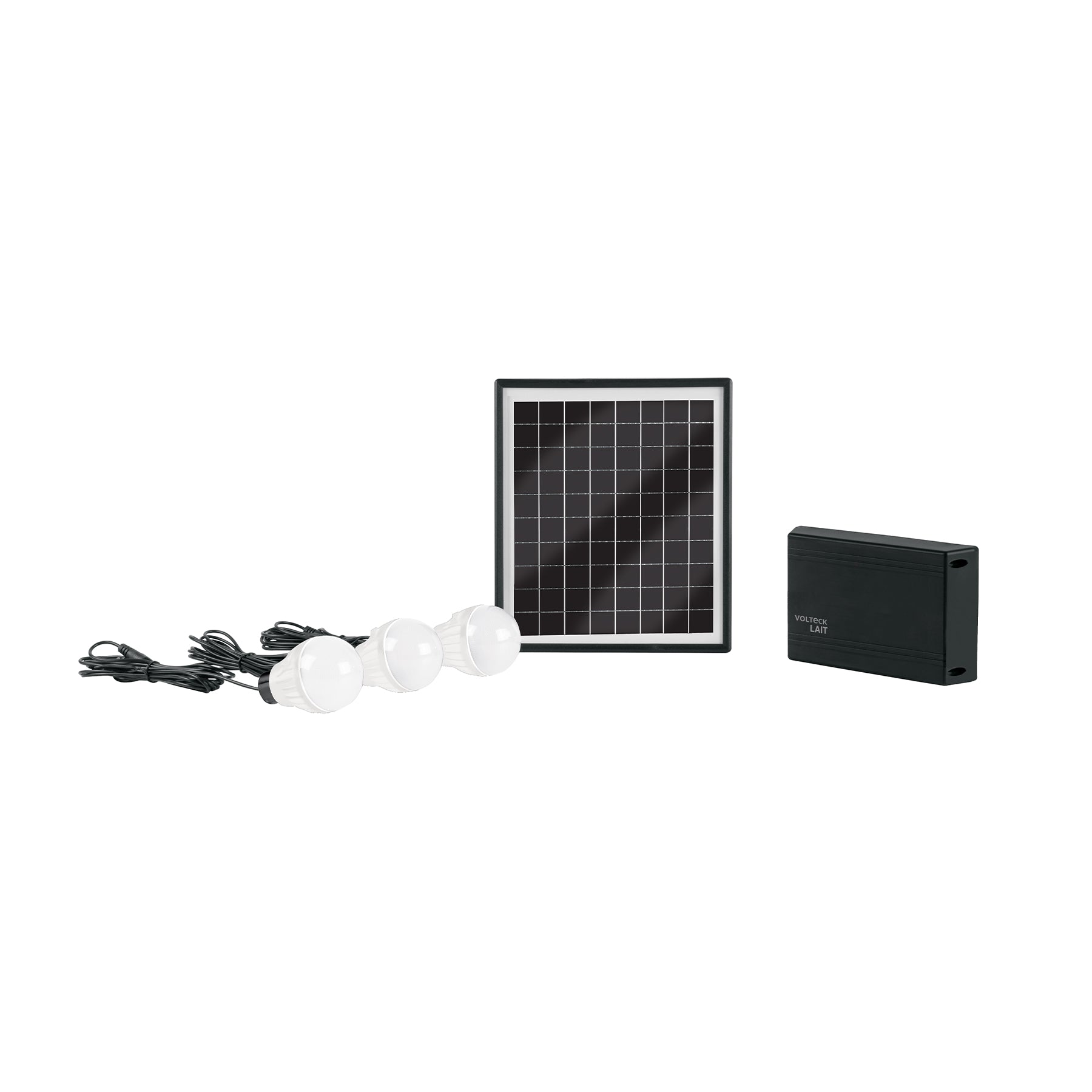 Sistema de iluminación Solar 6 W con 3 lámparas LED, Volteck