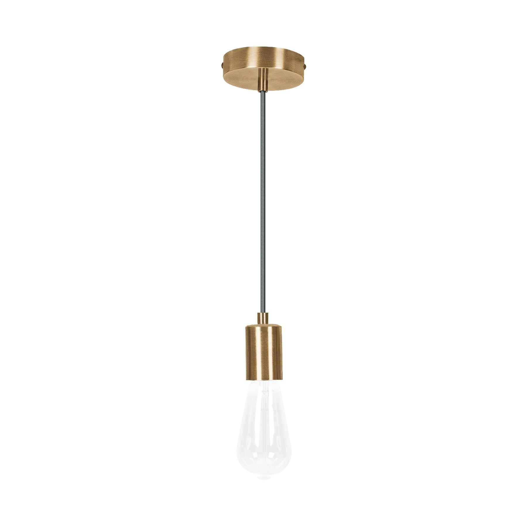 Socket colgante metálico, hierro antiguo, Volteck