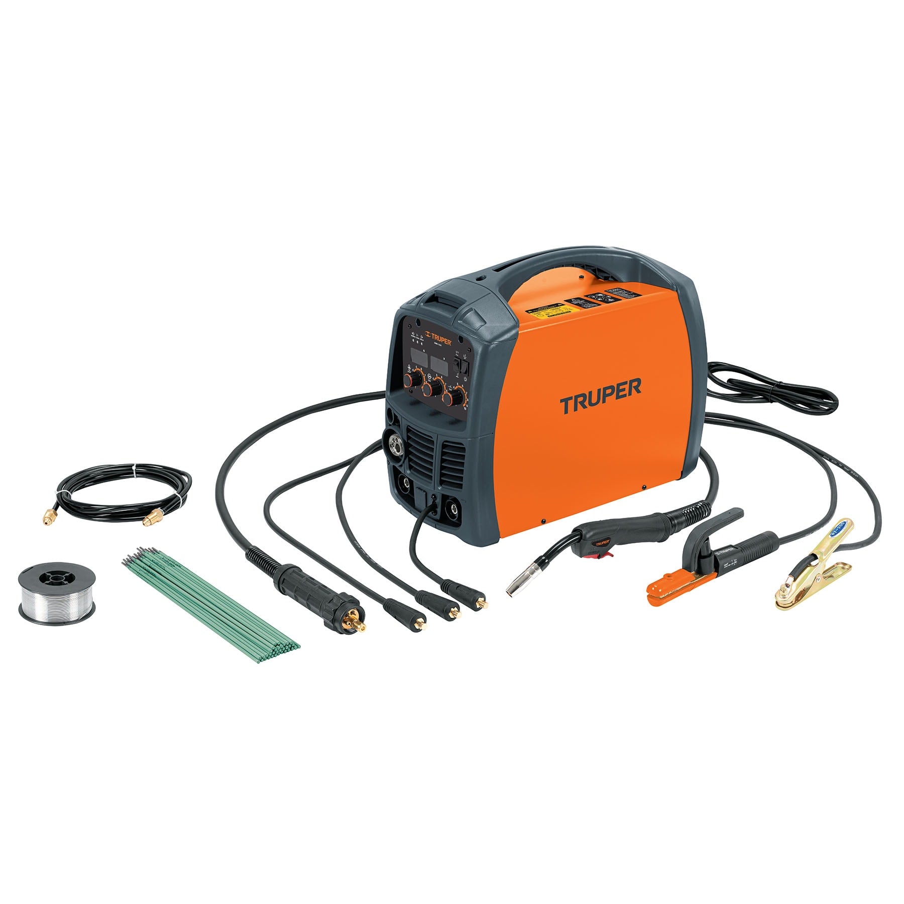 Soldadora para microalambre y electrodo, 130A, Truper