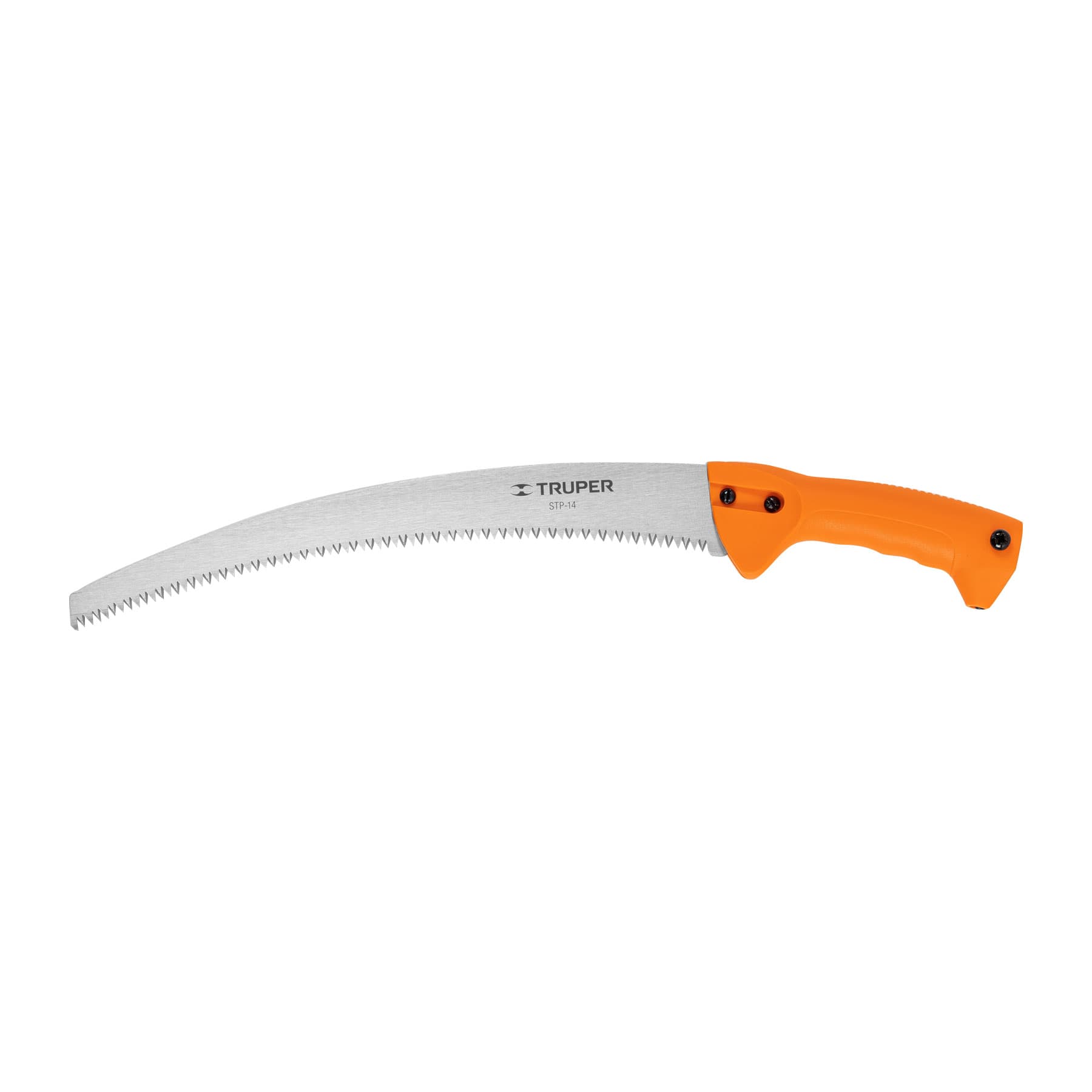Serrucho de poda 14",hoja curva,6 DPP,mango plástico, Truper