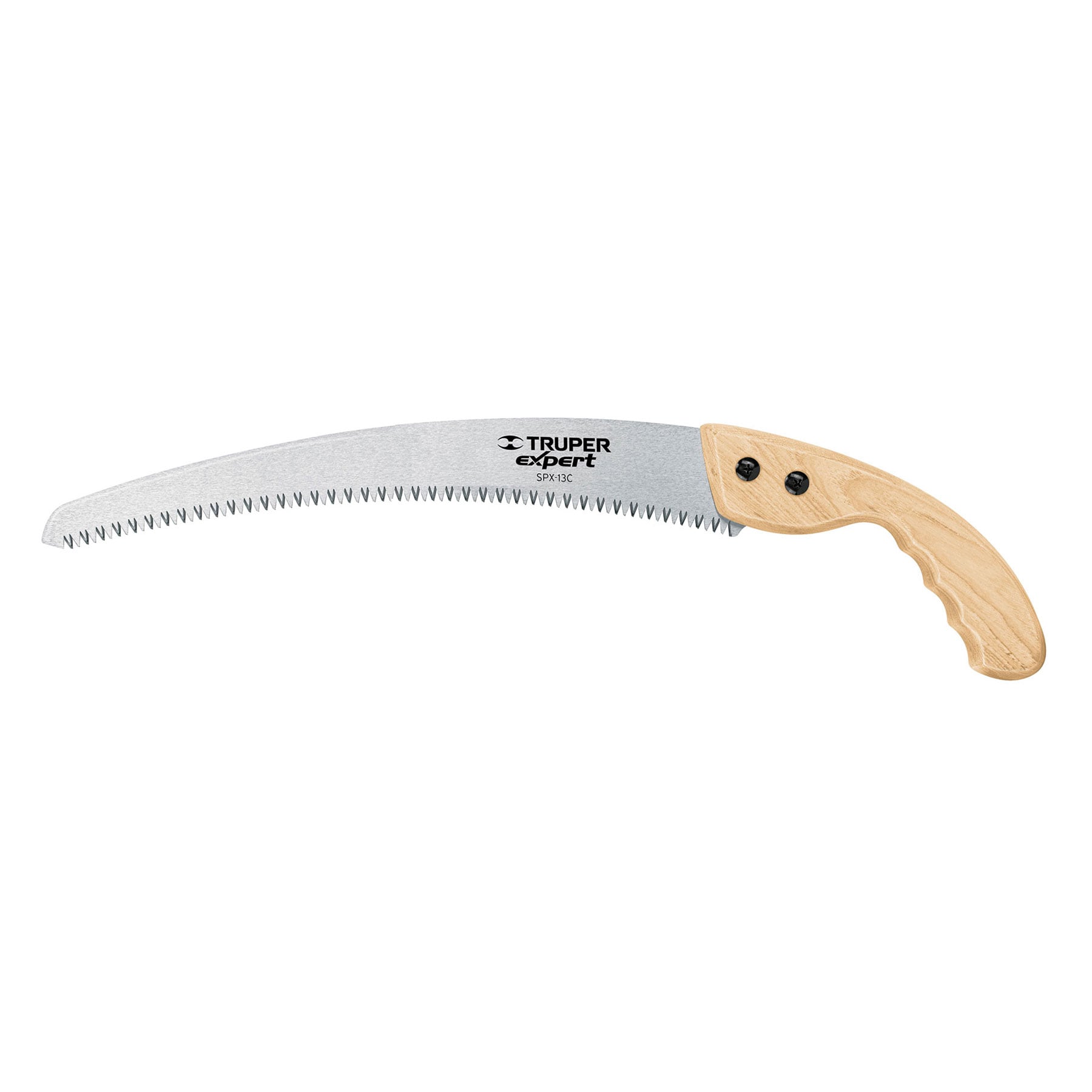 Serrucho de poda 13",hoja curva,7 DPP, mango madera, Expert