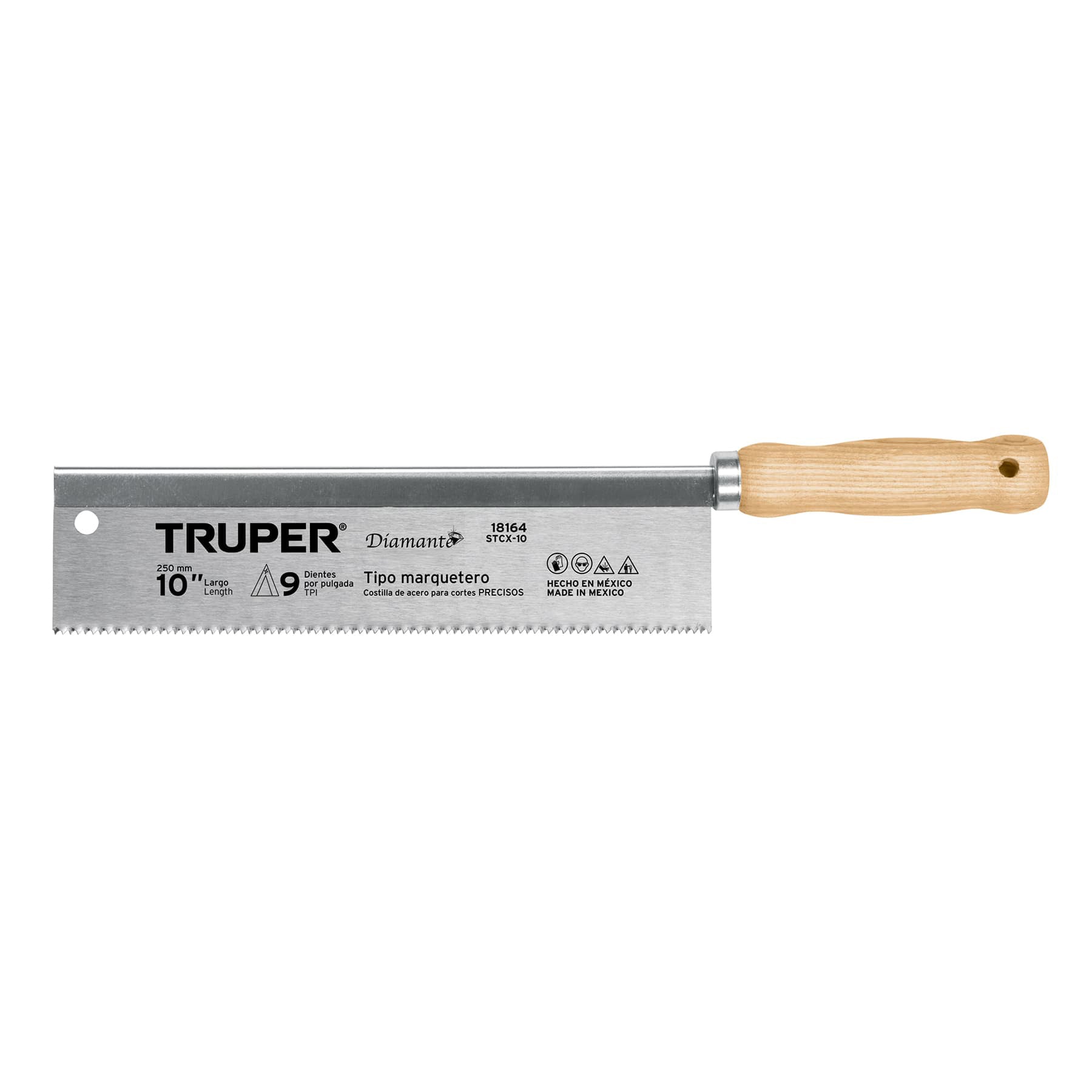 Serrucho tipo marquetero 10", 12 DPP, Truper