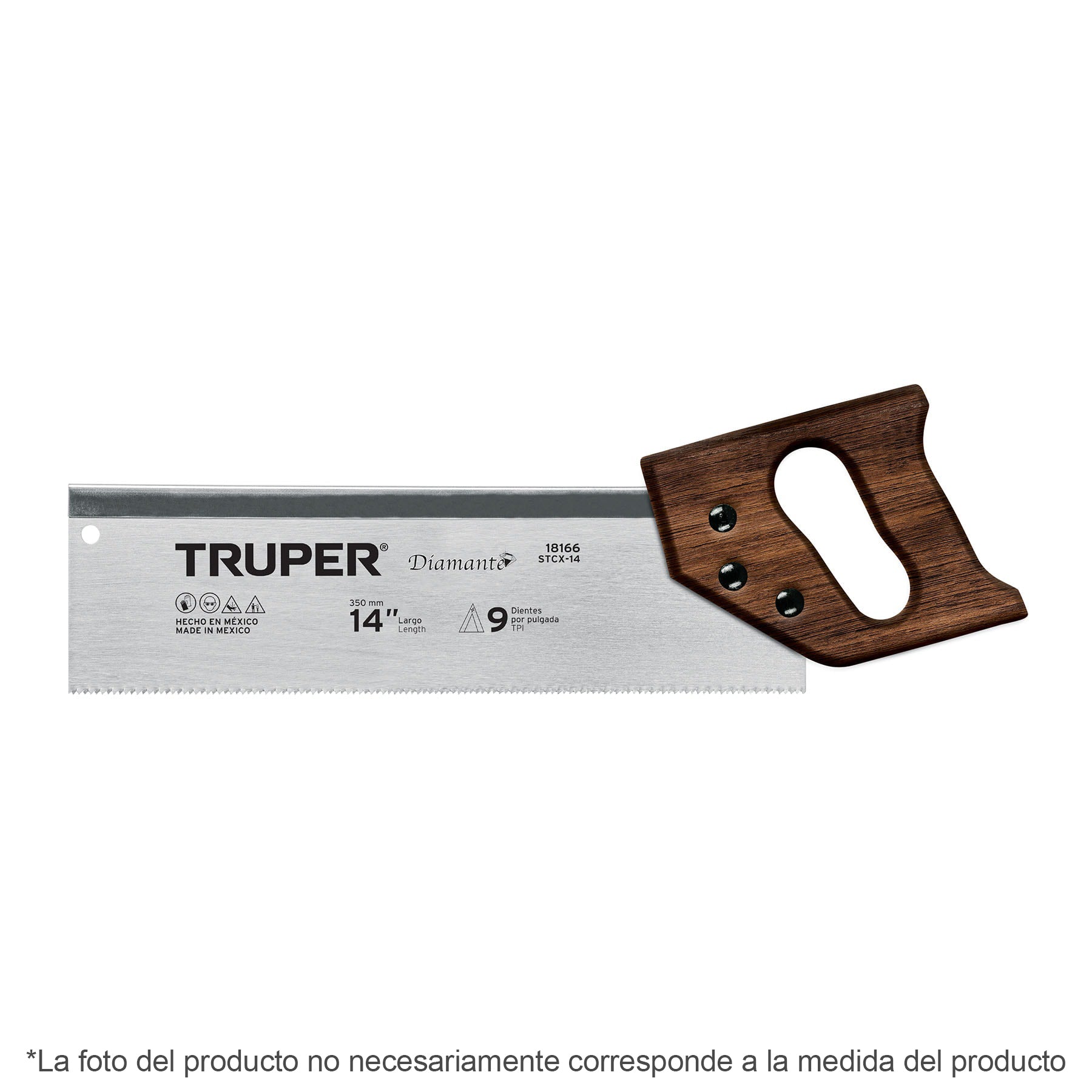 Serrucho de costilla 12" Diamante, 12 DPP, Truper