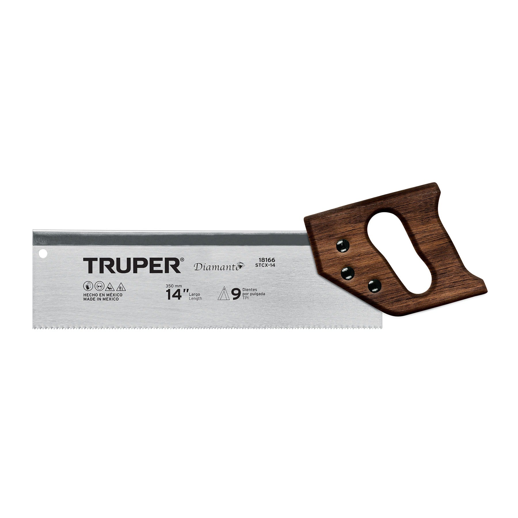 Serrucho de costilla 14" Diamante, 12 DPP, Truper