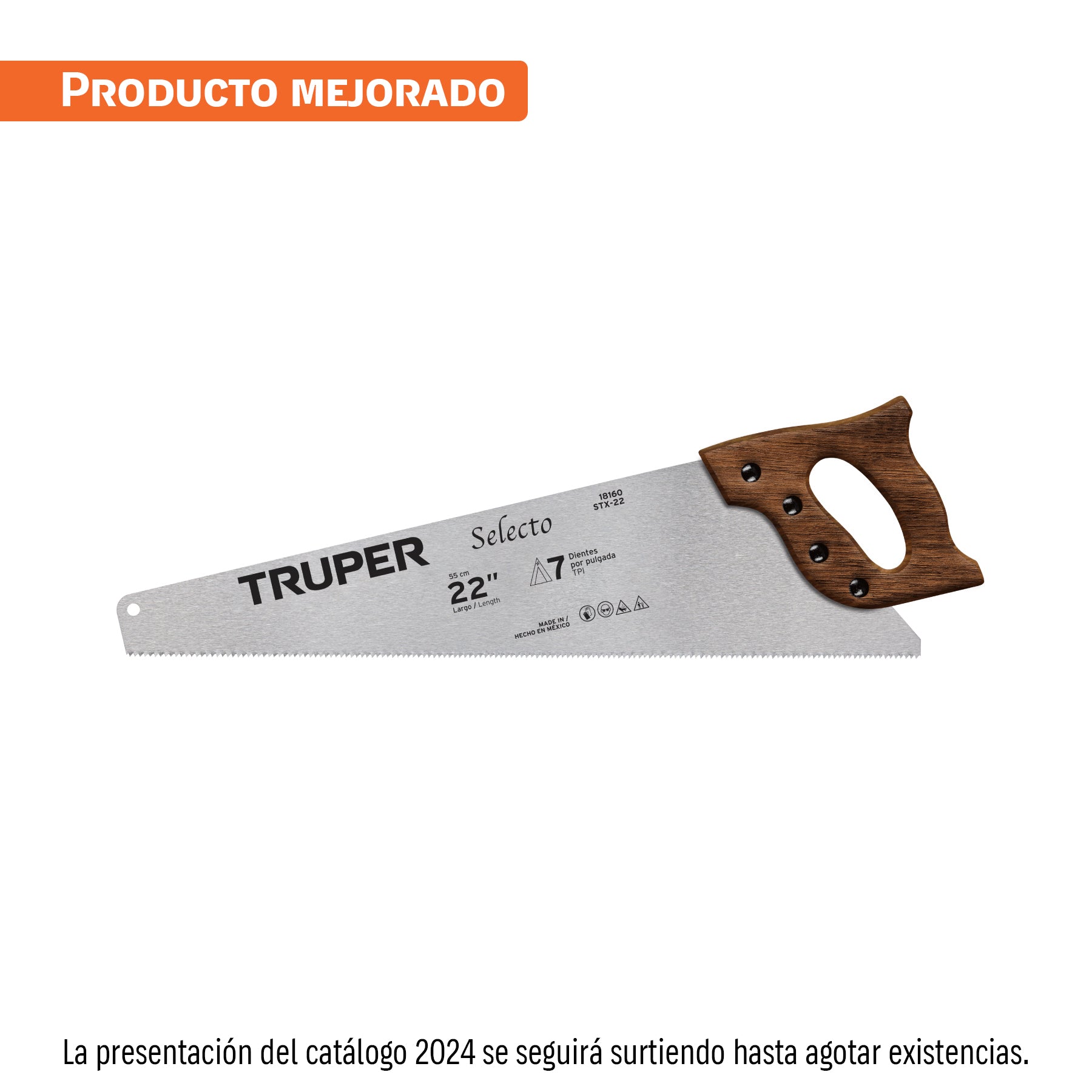 Serrucho 22" Selecto, 7 DPP, Truper