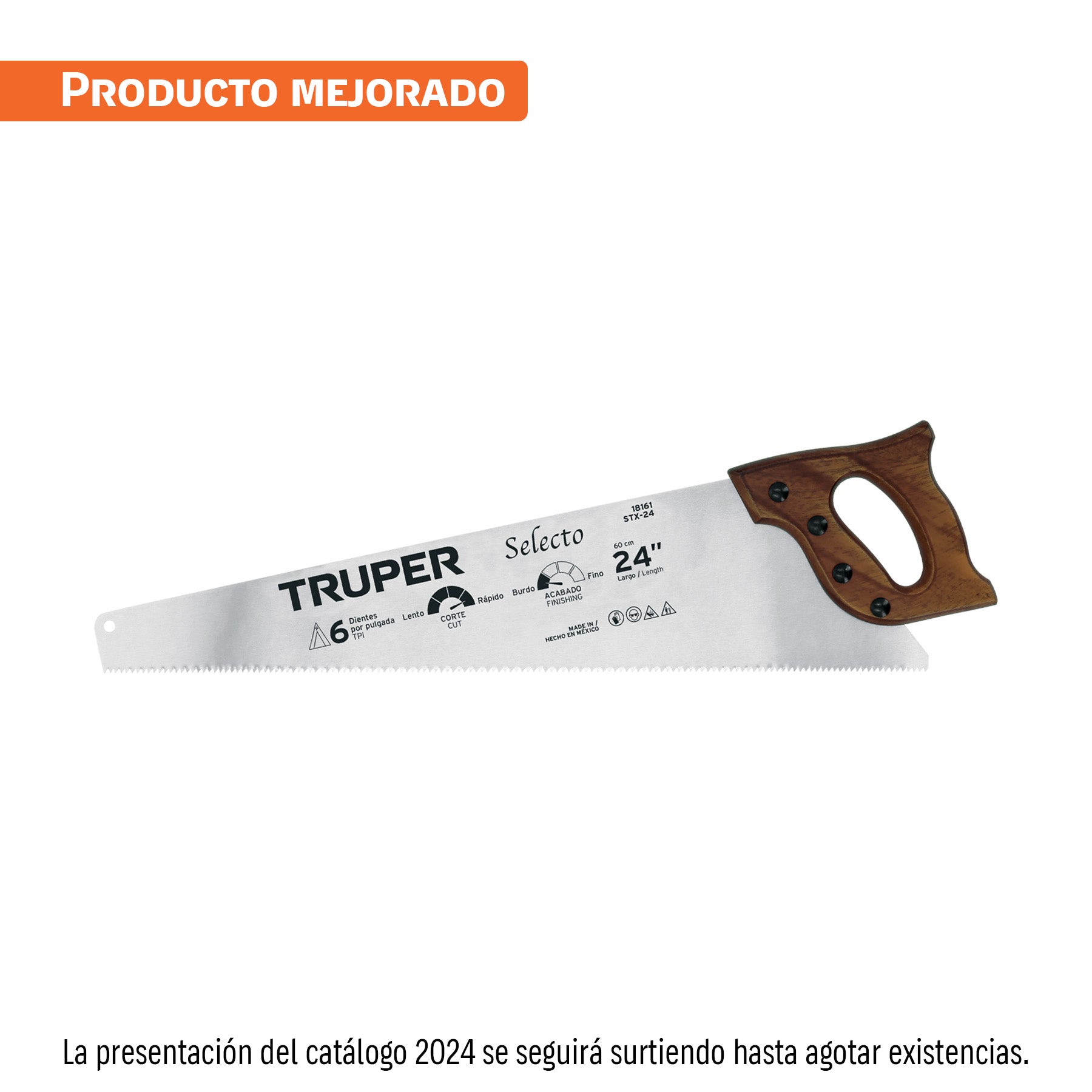 Serrucho 24" Selecto, 6 DPP, Truper