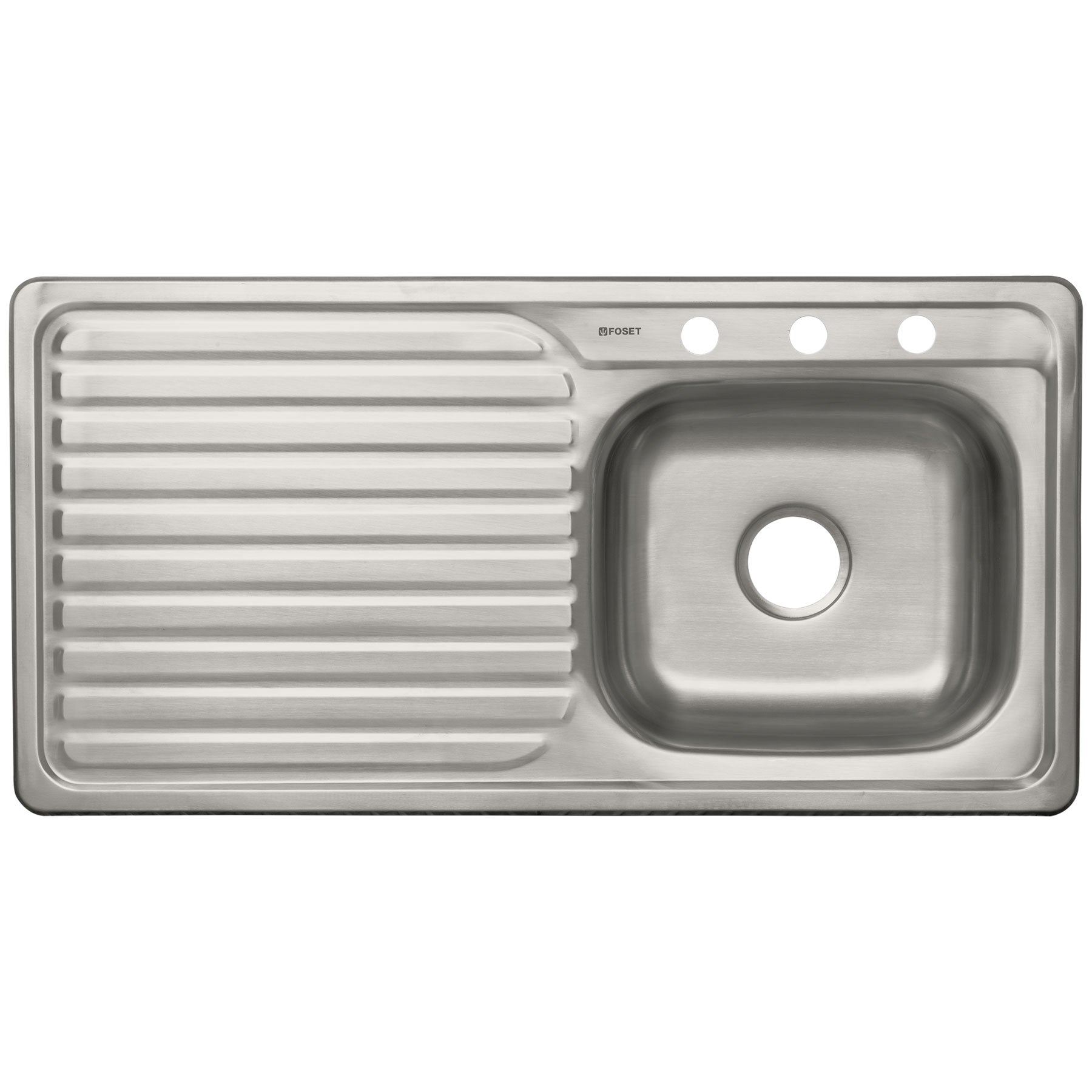 Tarja de empotrar 100 x 50 cm tina derecha, Foset