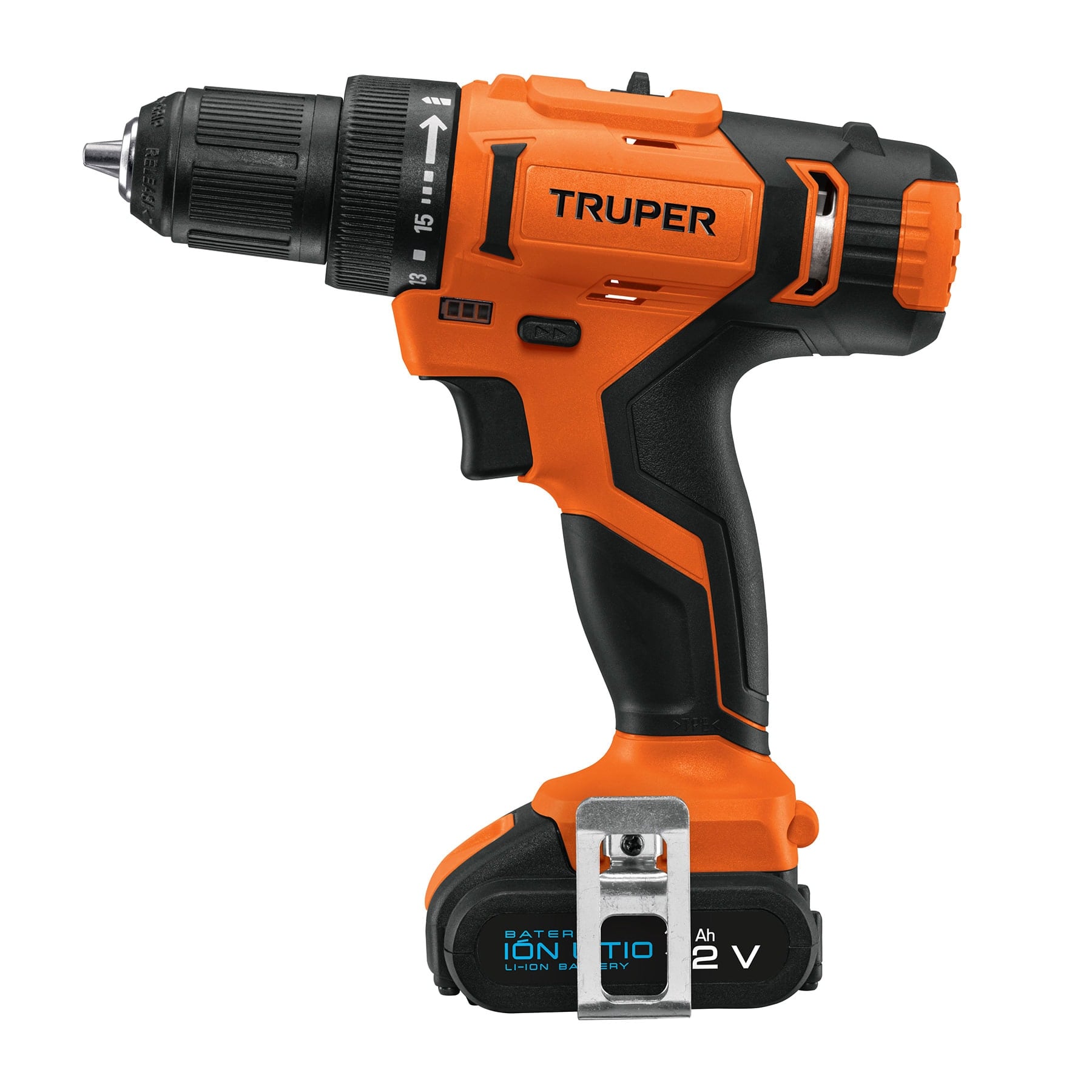Taladro 3/8", 12V, 1 batería 2Ah, PRO