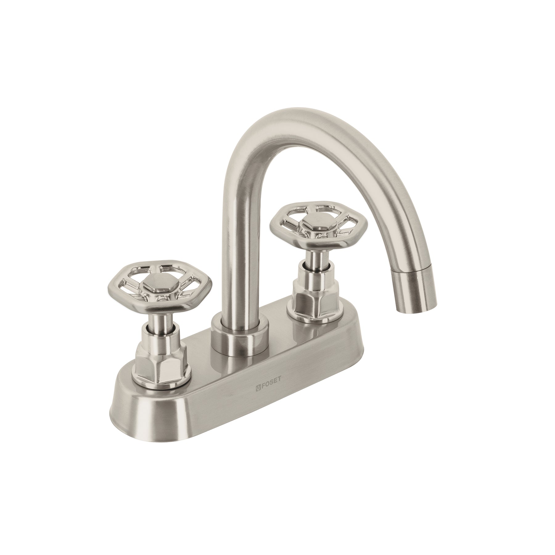 Mezcladora para lavabo, bar, manerales redondos, satín, TÚBIG, Foset, TBM-61N, 46754