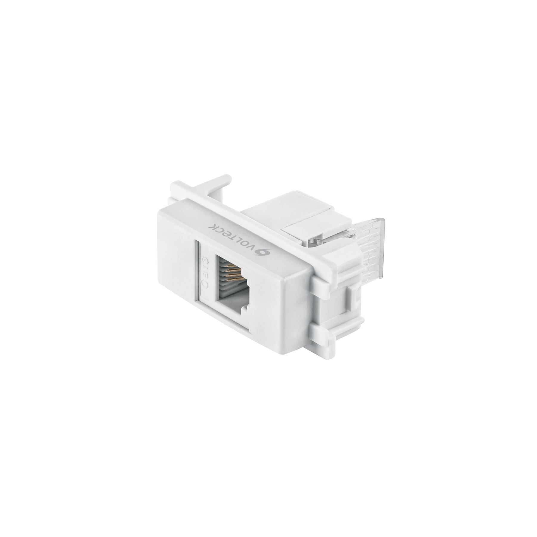 Toma de teléfono, línea Italiana, color blanco, Volteck, TE-IB, 48140