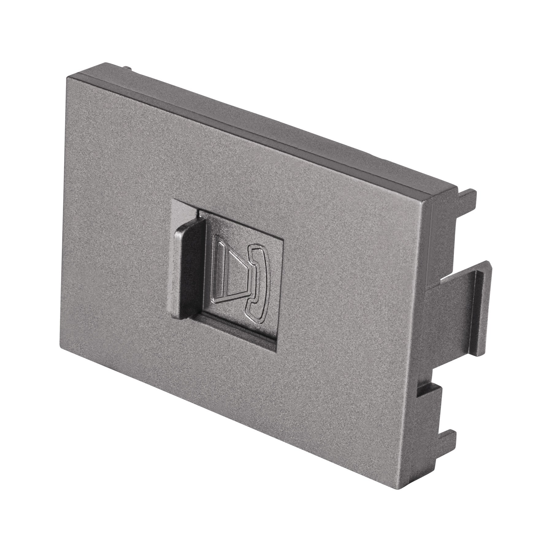 Toma de teléfono acero inox de 1.5 módeloulos, línea Lisboa