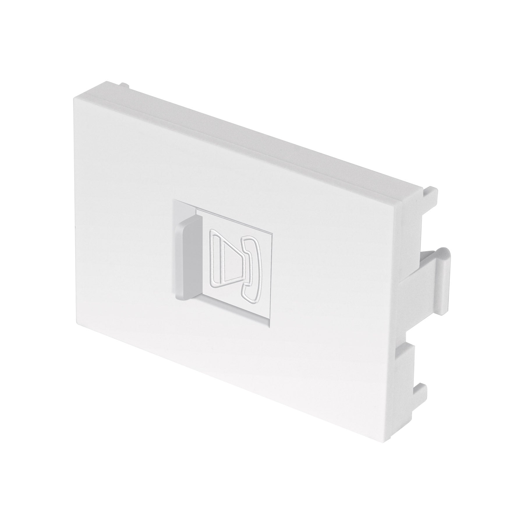 Toma de teléfono blanco de 1.5 módeloulos, línea Lisboa