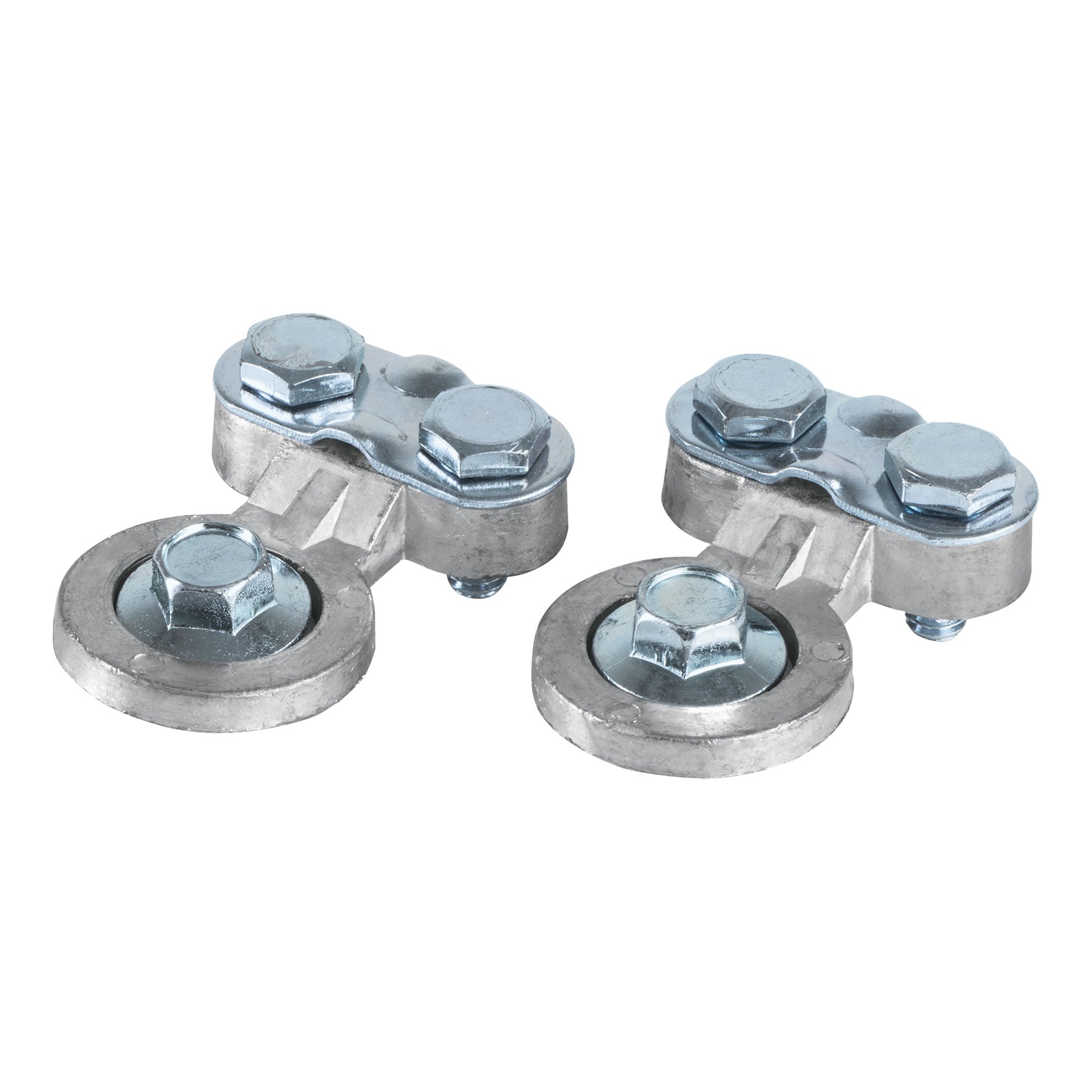 Blíster 2 terminales para batería, plomo, poste lateral, Pretul