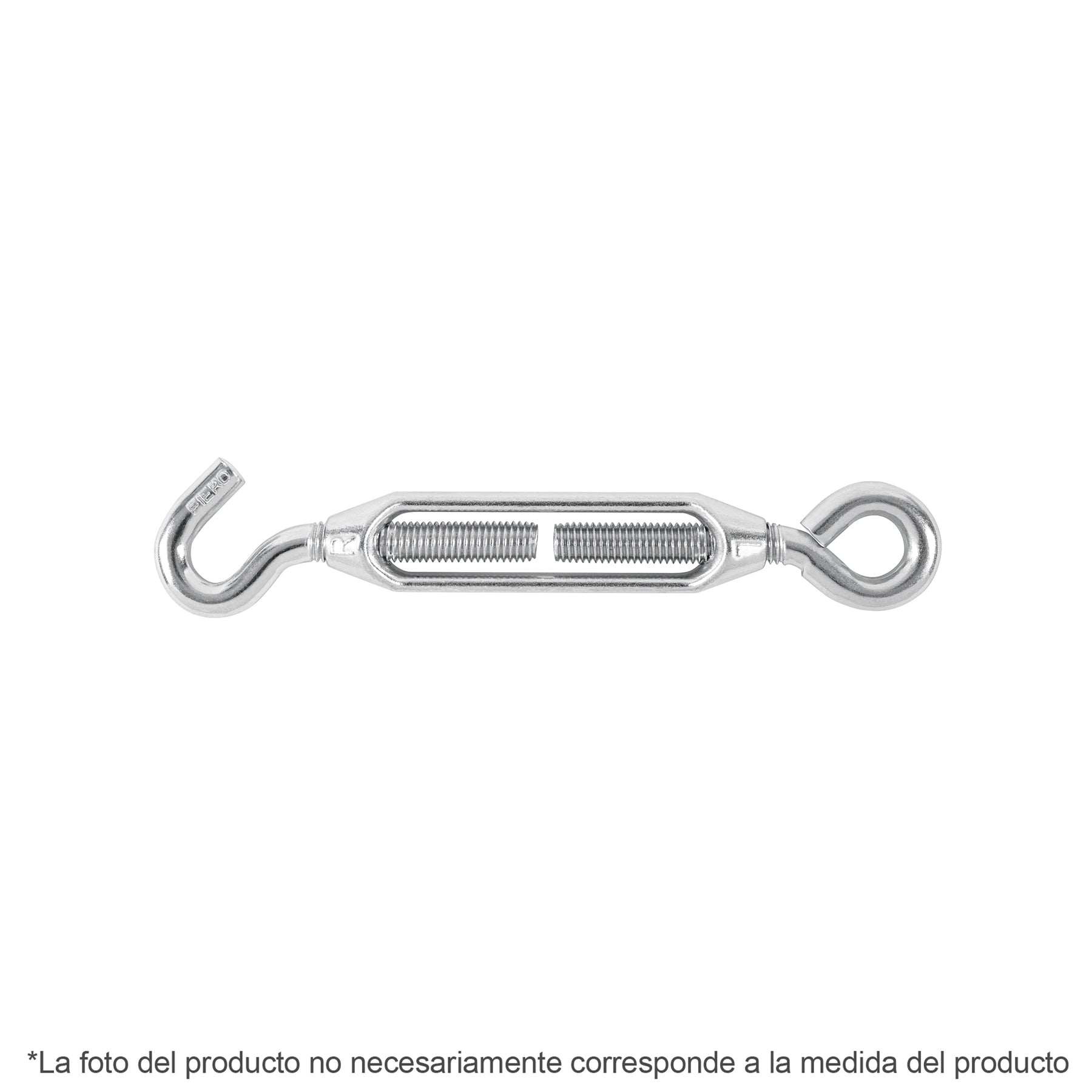 Tensor zinc 1/4" gancho-argolla, Fiero