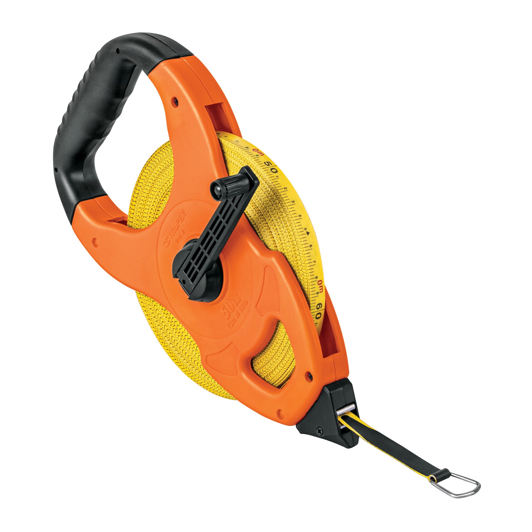 Cinta métrica larga 50m fibra de vidrio, tipo cruceta