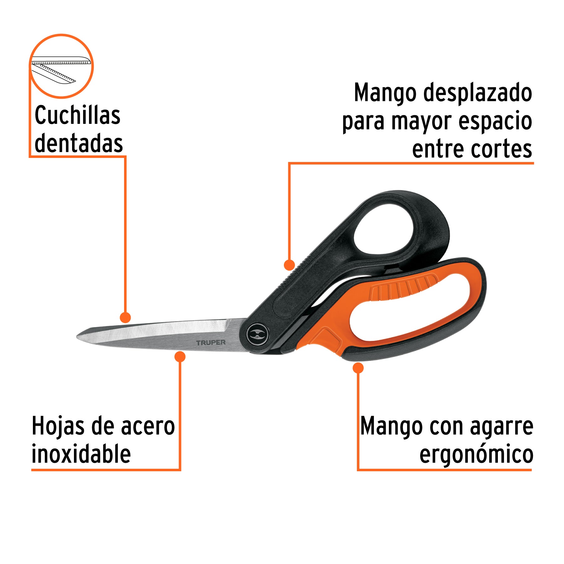 Tijera 10" multiusos de acero inoxidable Expert