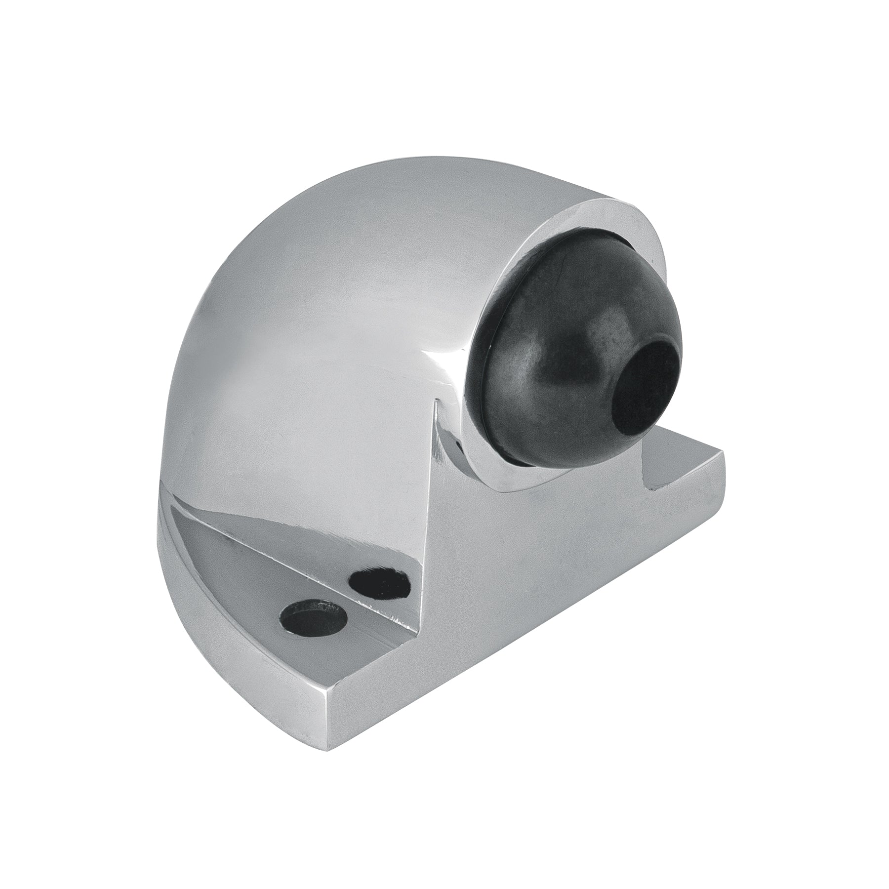 Tope tipo codo para puerta, acabado cromo Hermex