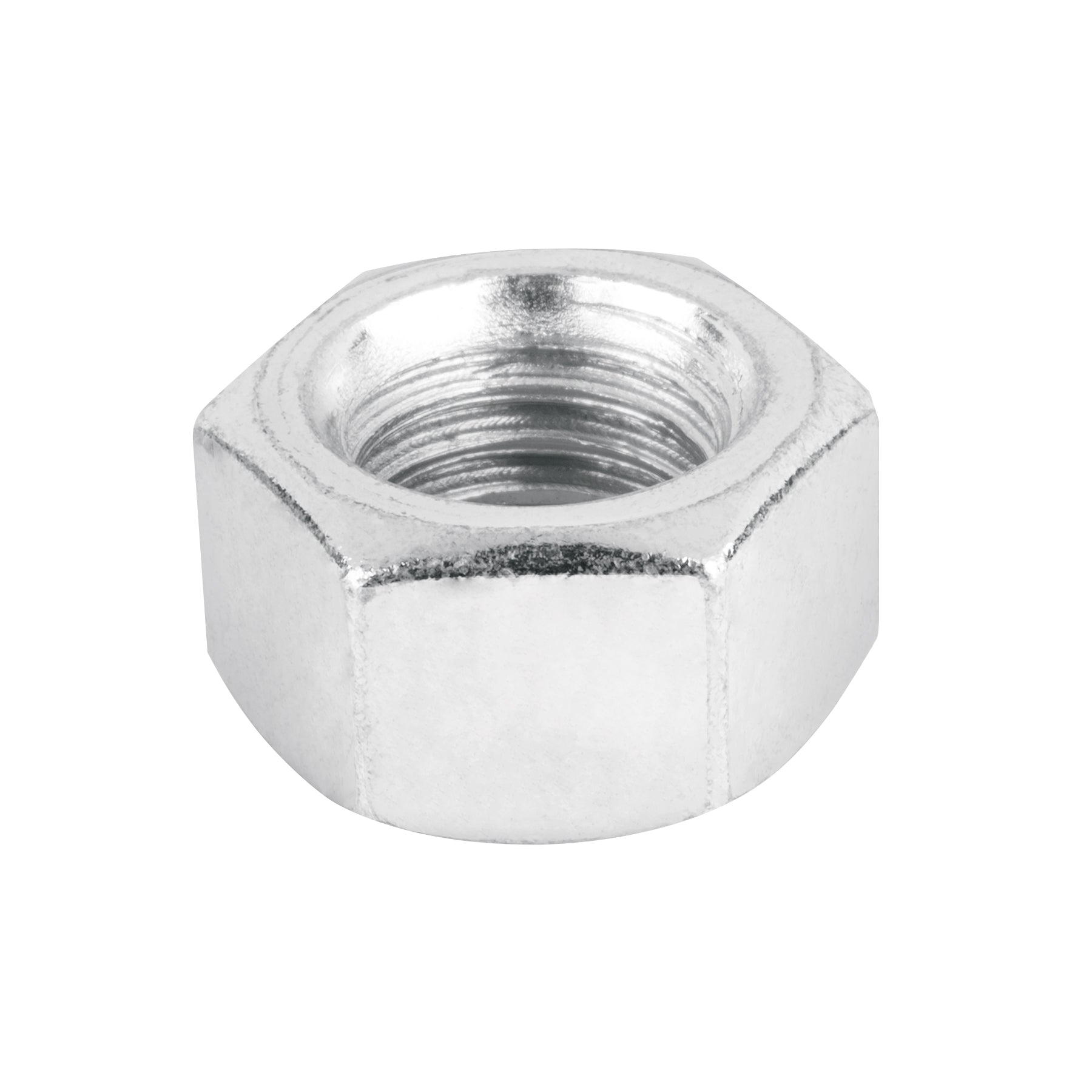 Bolsa con 50 tuercas 1/2" hexagonales de acero galvanizado