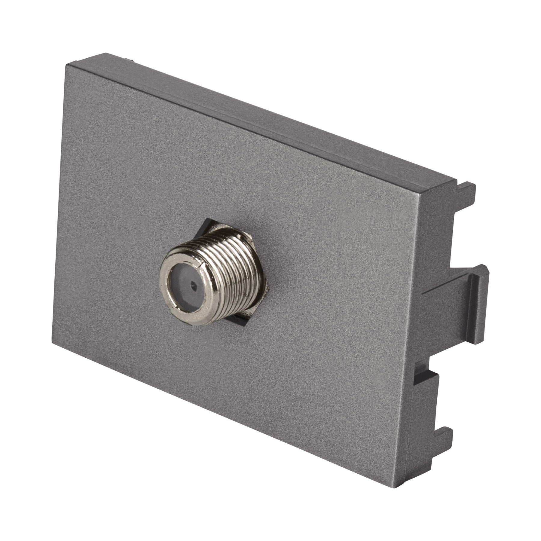 Toma de televisión acero inox de 1.5 módeloulos, línea Lisboa